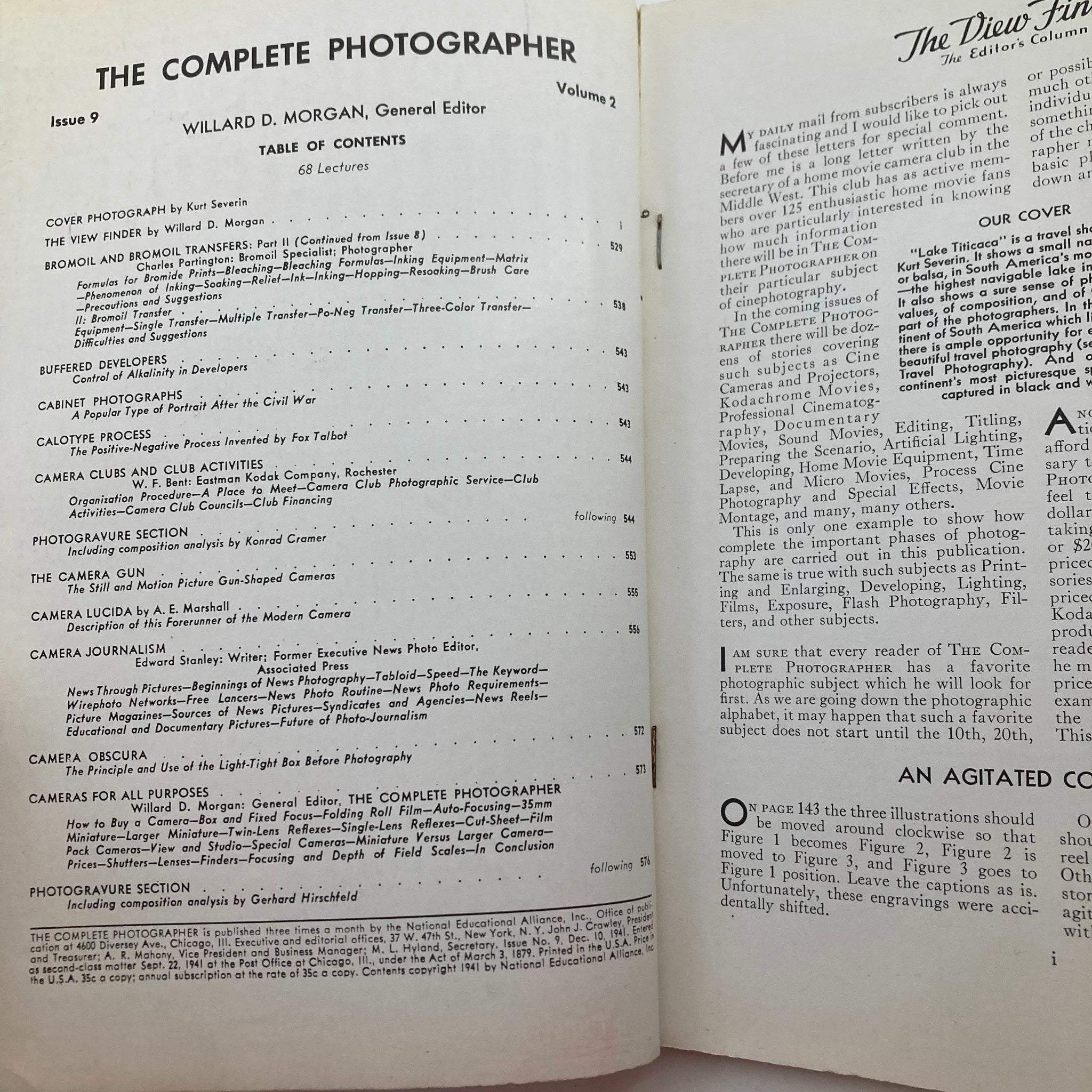 The Complete Photographer Magazine December 10 1941 Camera Clubs No Label