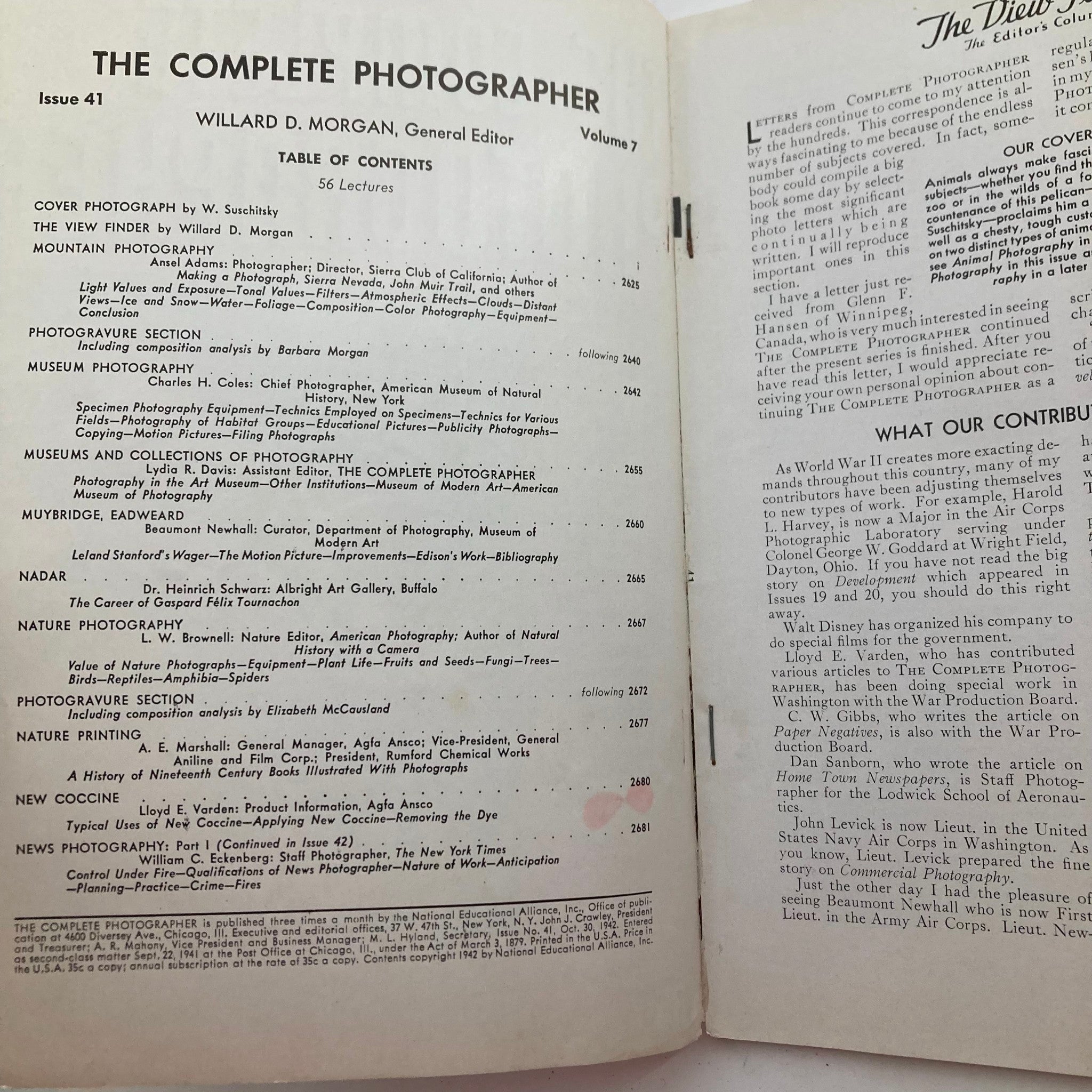 The Complete Photographer Magazine October 30 1942 Nature Printing No Label