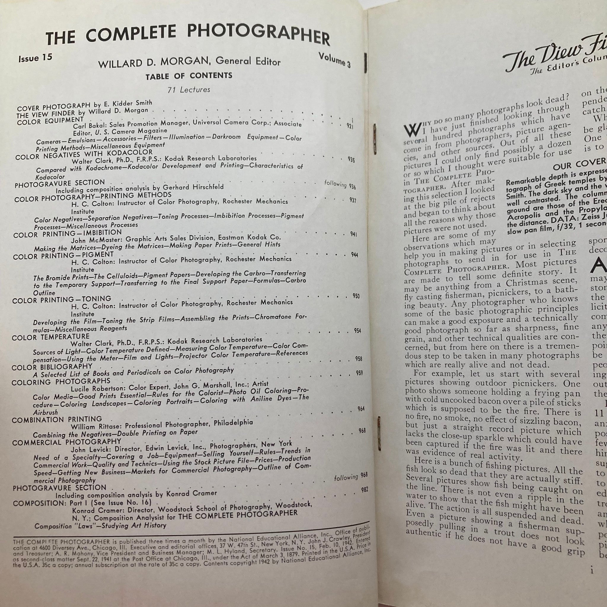 The Complete Photographer Magazine February 10 1942 Color Equipment No Label