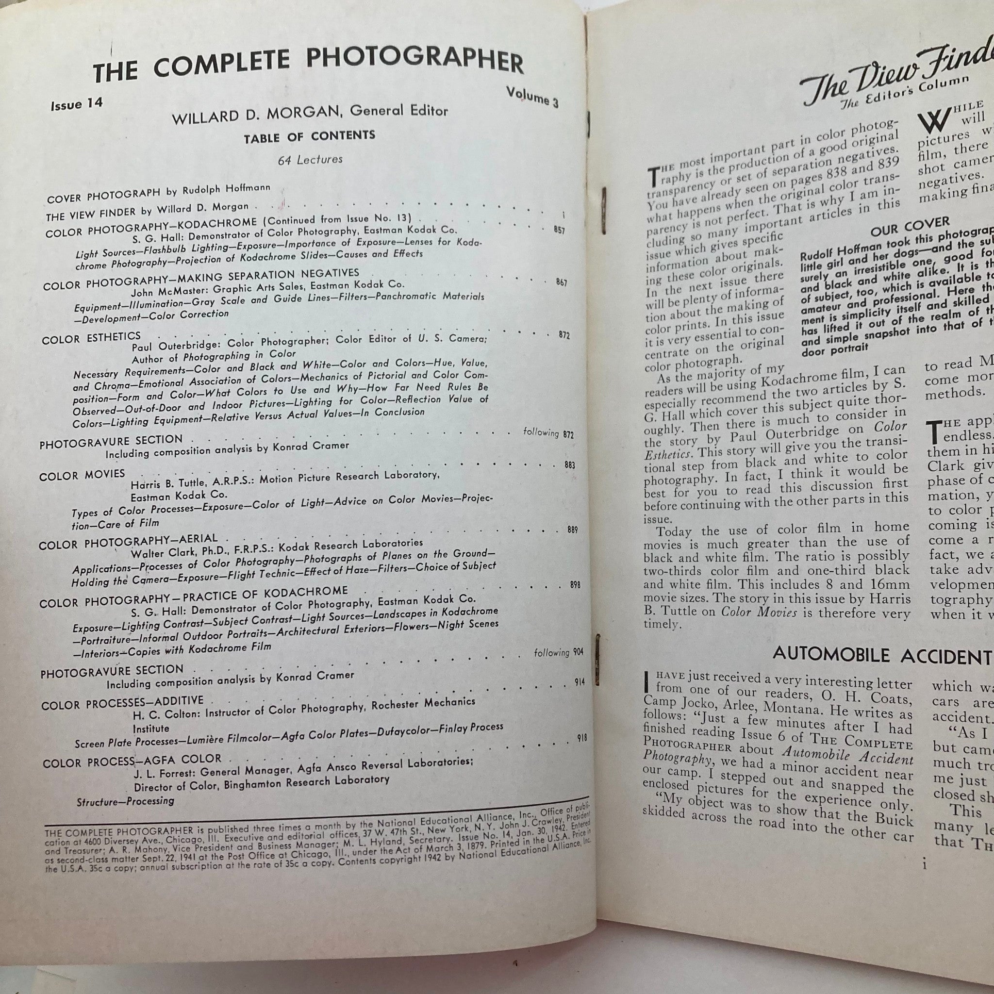 The Complete Photographer Magazine January 30 1942 Color Esthetics No Label