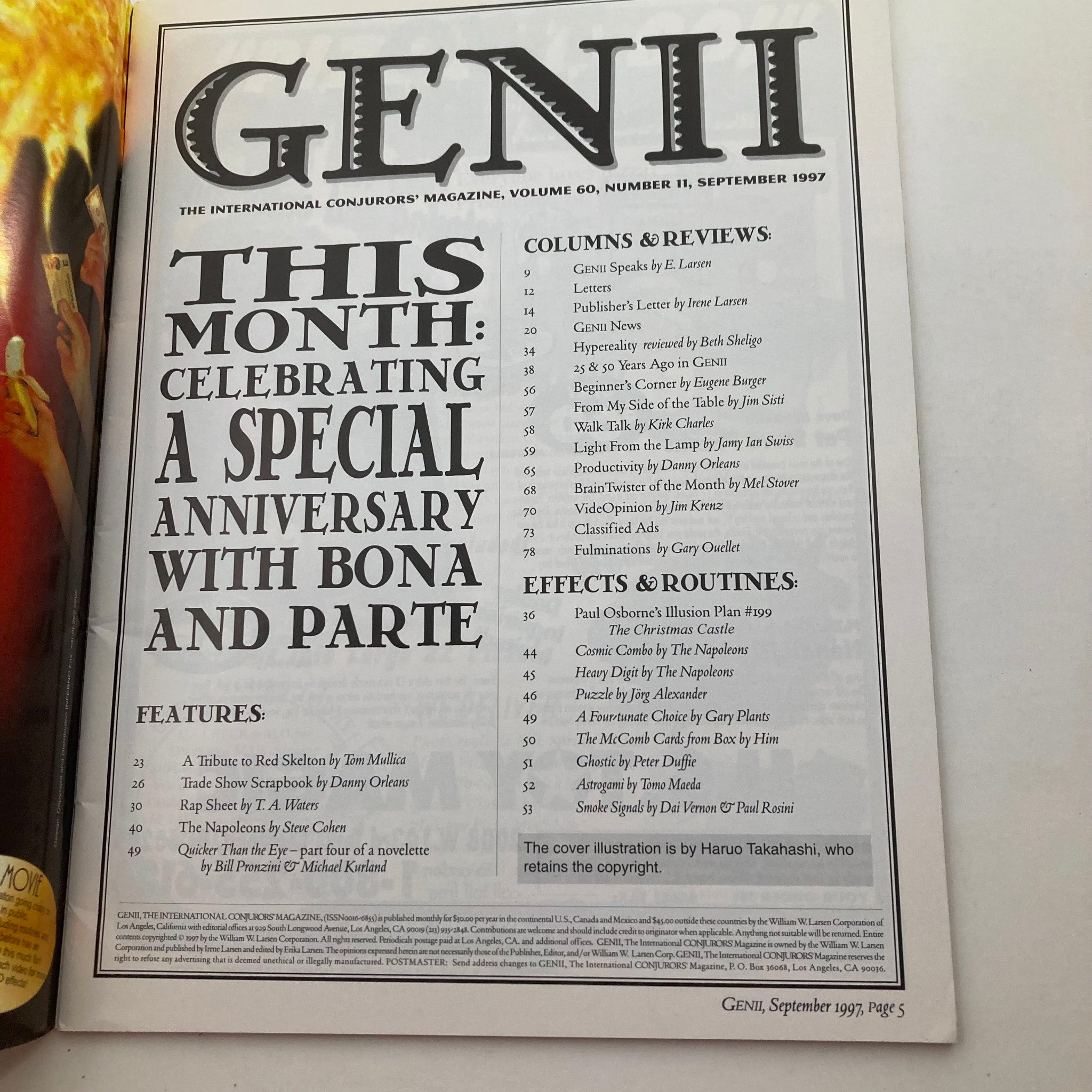 Genii The Conjurors' Magazine September 1997 The Napoleons No Label