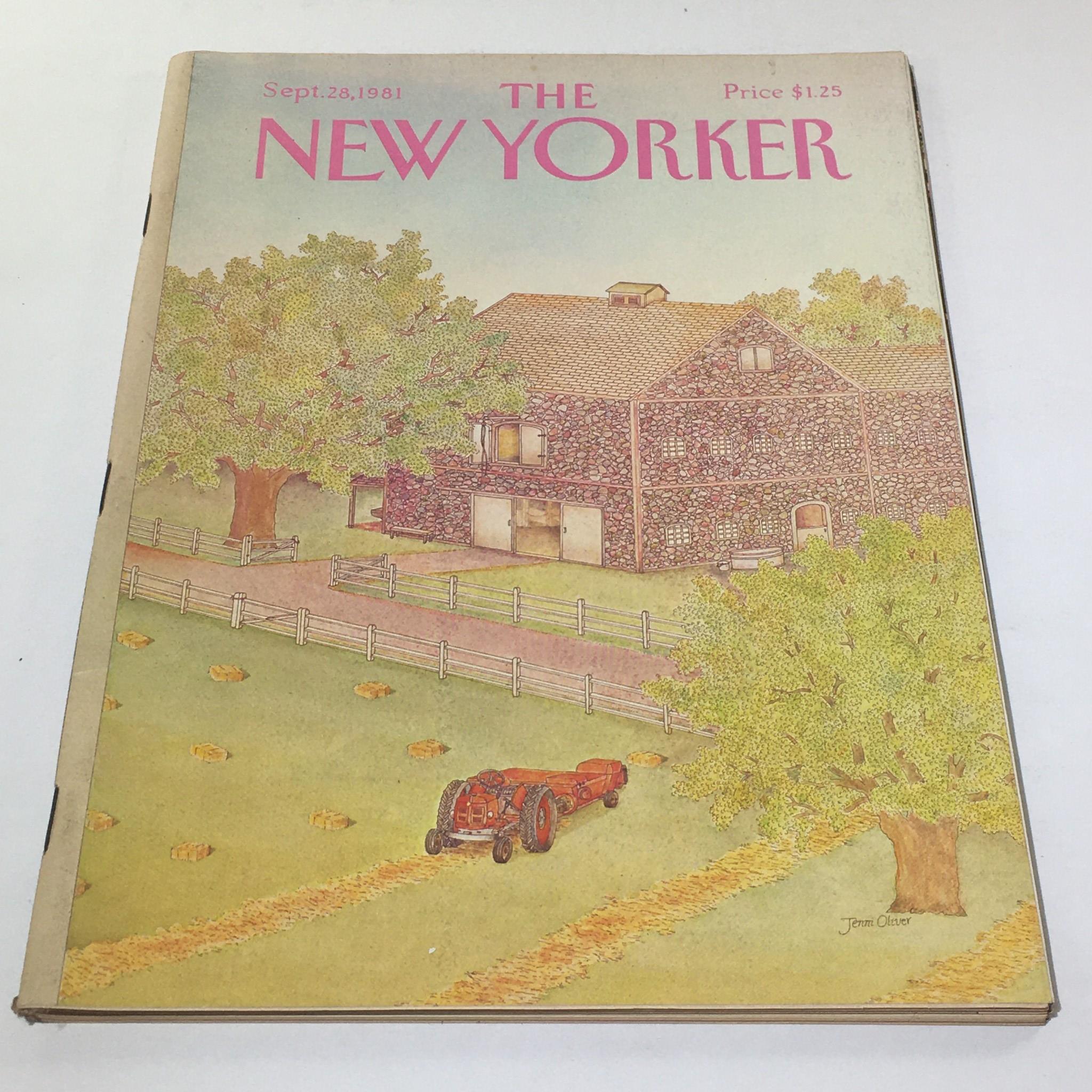 The New Yorker: September 28 1981 Full Magazine/Theme Cover Jenm Oliver