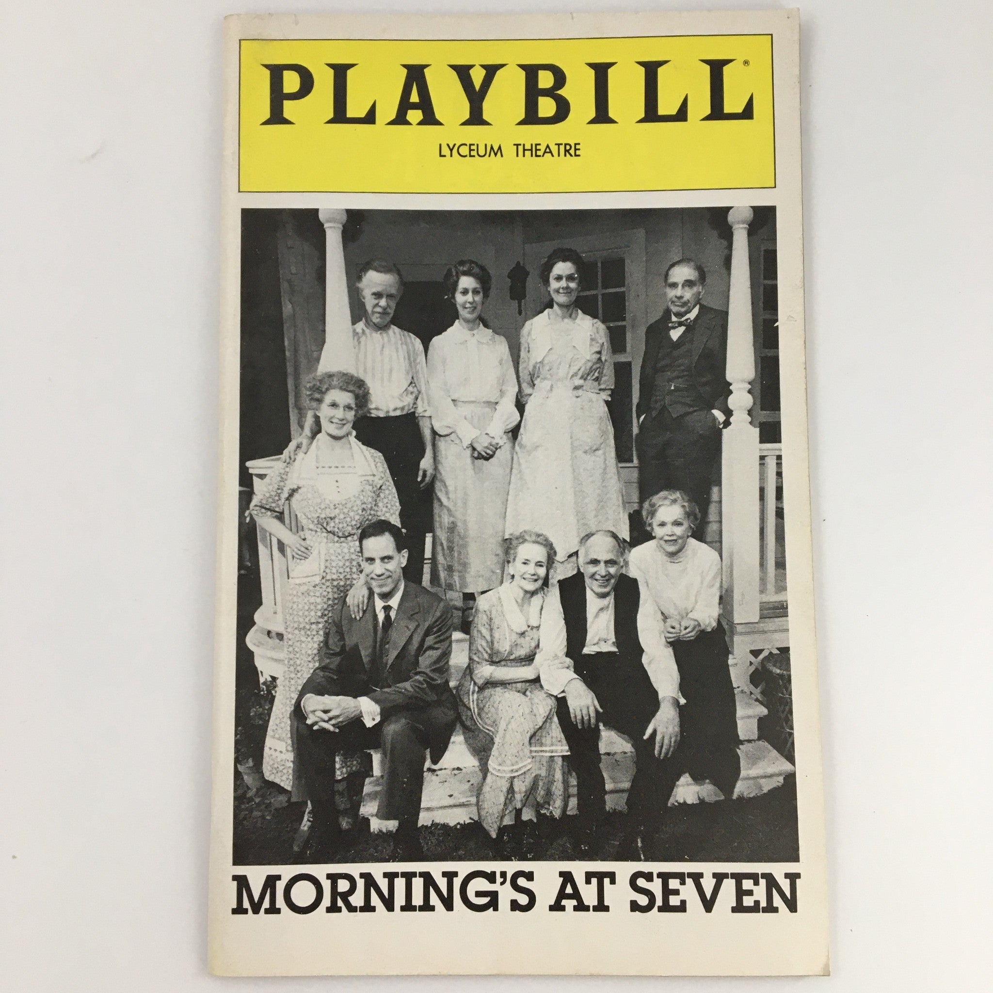 1980 Playbill Lyceum Theatre 'Morning's at Seven' Nancy Marchand, Teresa Wright