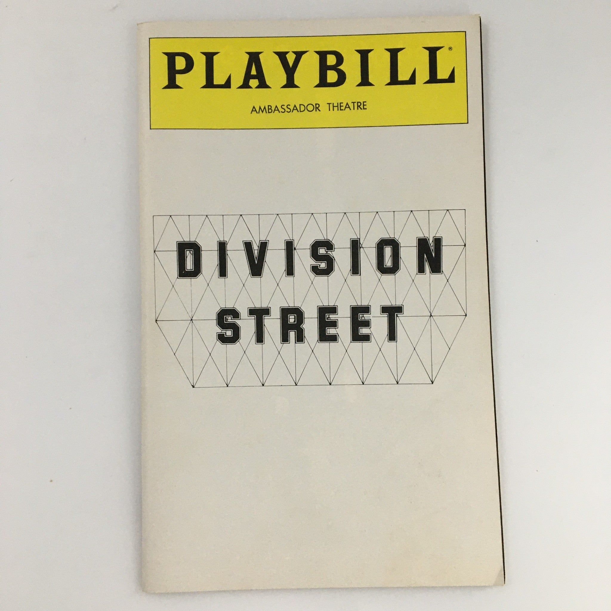 1980 Playbill Ambassador Theatre 'Division Street' John Lithgow, Keene Curtis