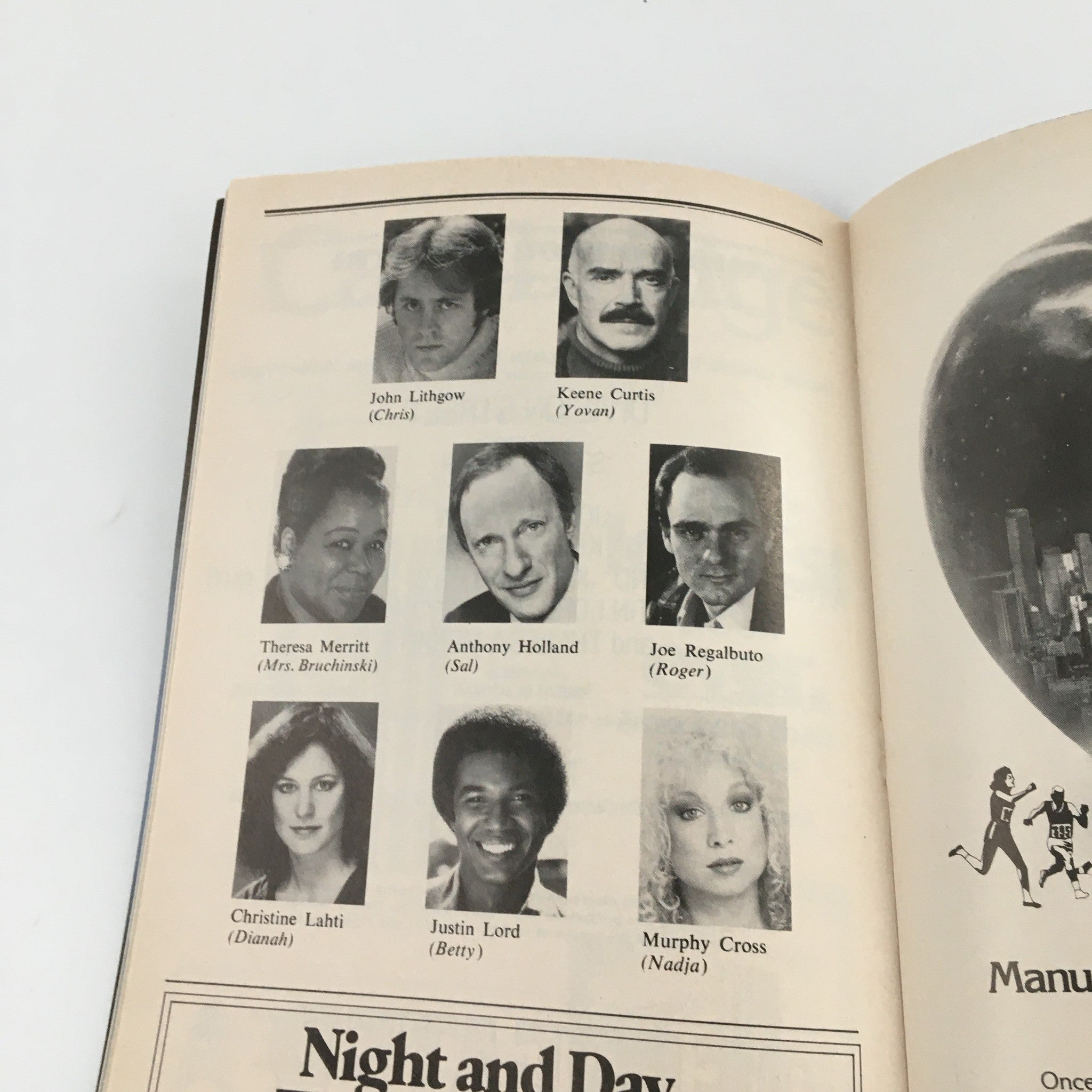 1980 Playbill Ambassador Theatre 'Division Street' John Lithgow, Keene Curtis