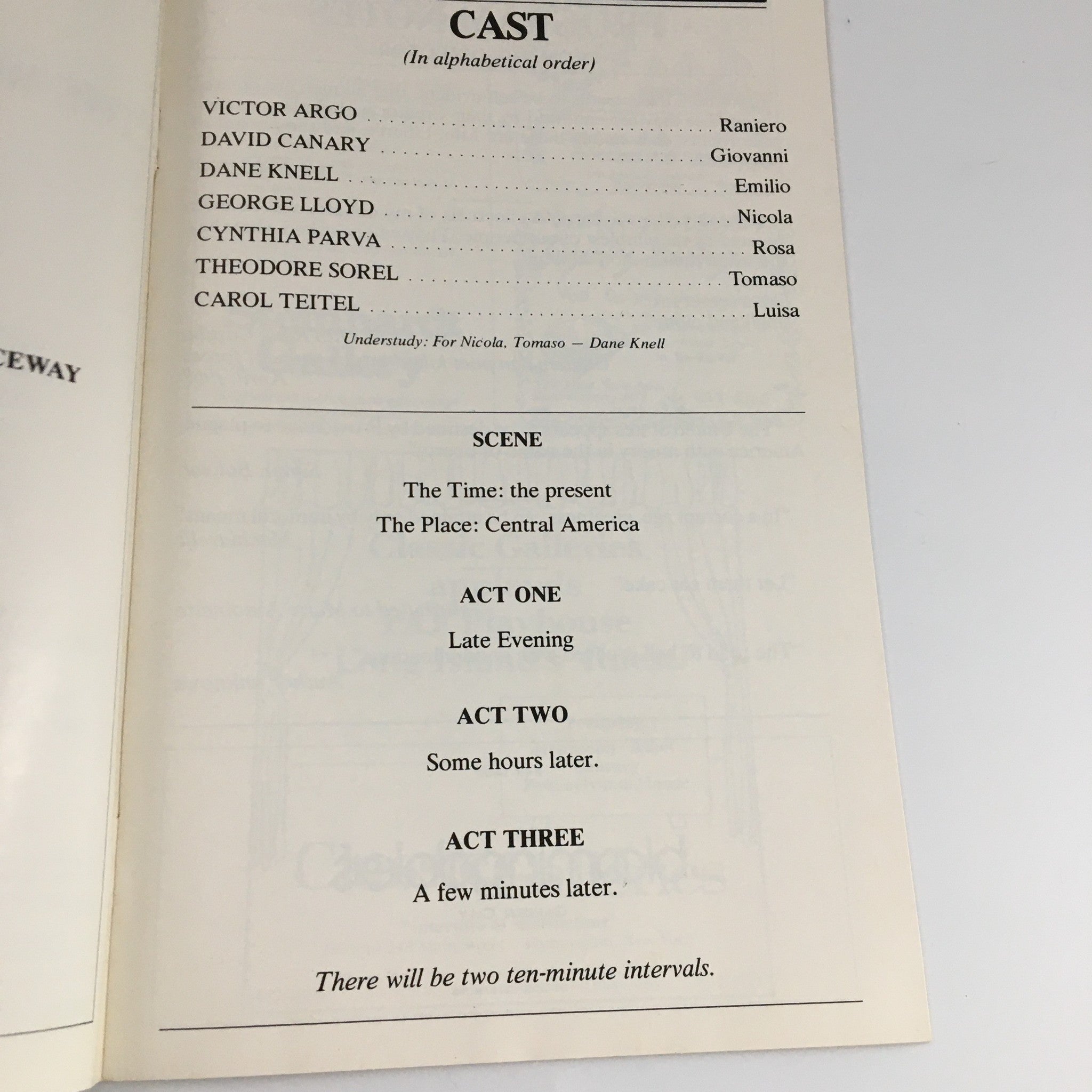 1980 Playbill PAF Playhouse 'The Burnt Flowerbed' Victor Argo, George Lloyd