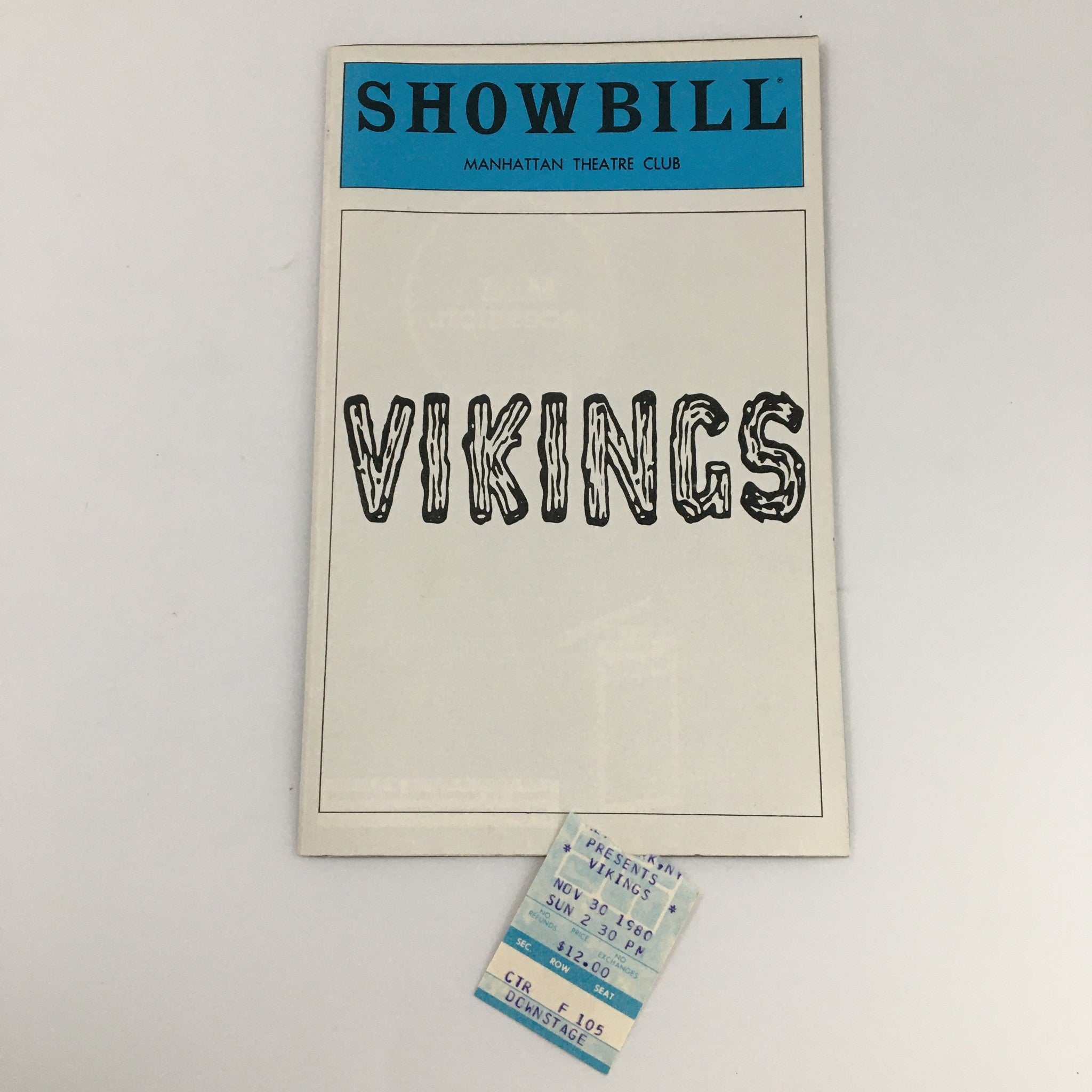 1980 Showbill Manhattan Theatre Club 'Vikings' Sheila Allen, William Swetland