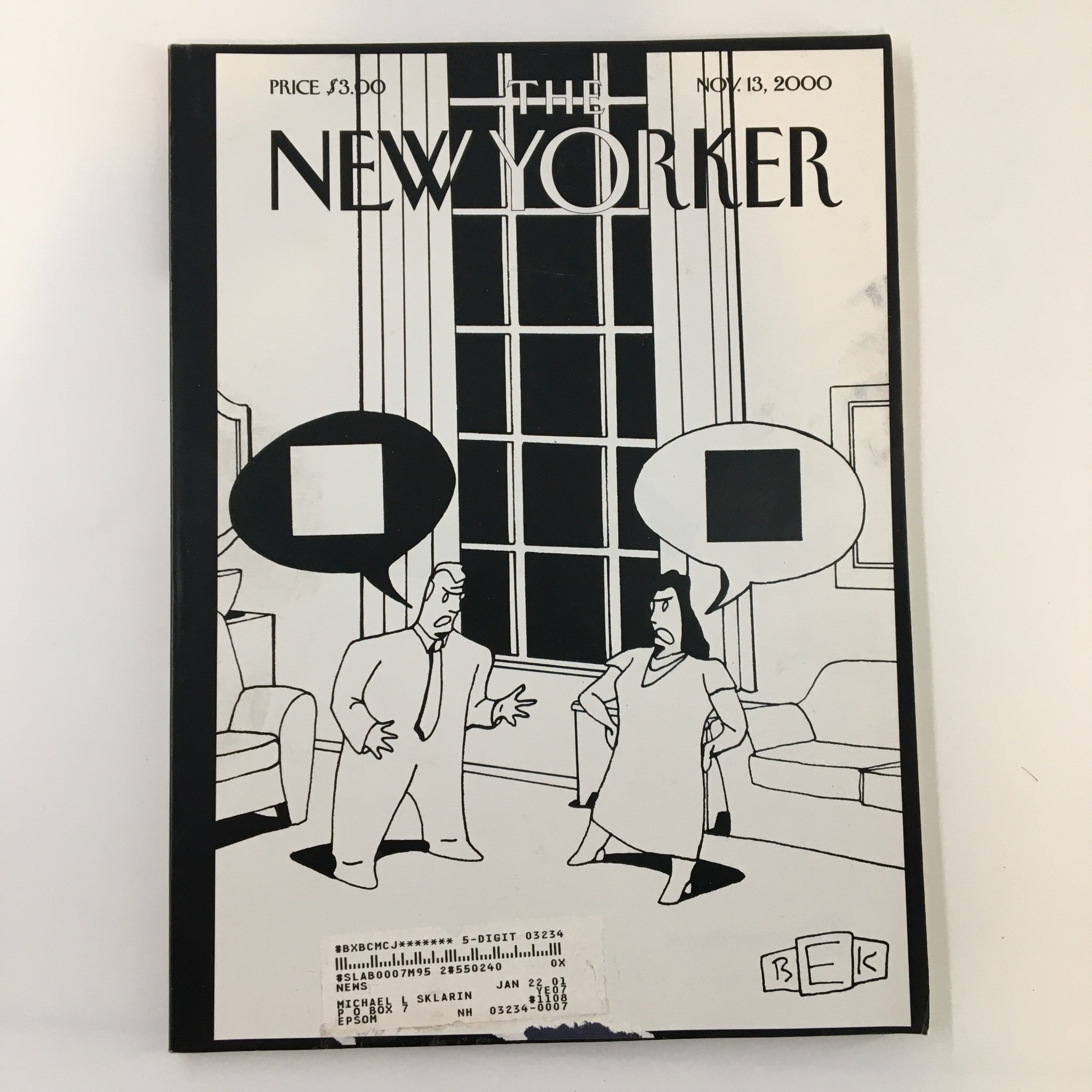 The New Yorker Full Magazine November 13 2000 Irreconilable Differences B Kaplan