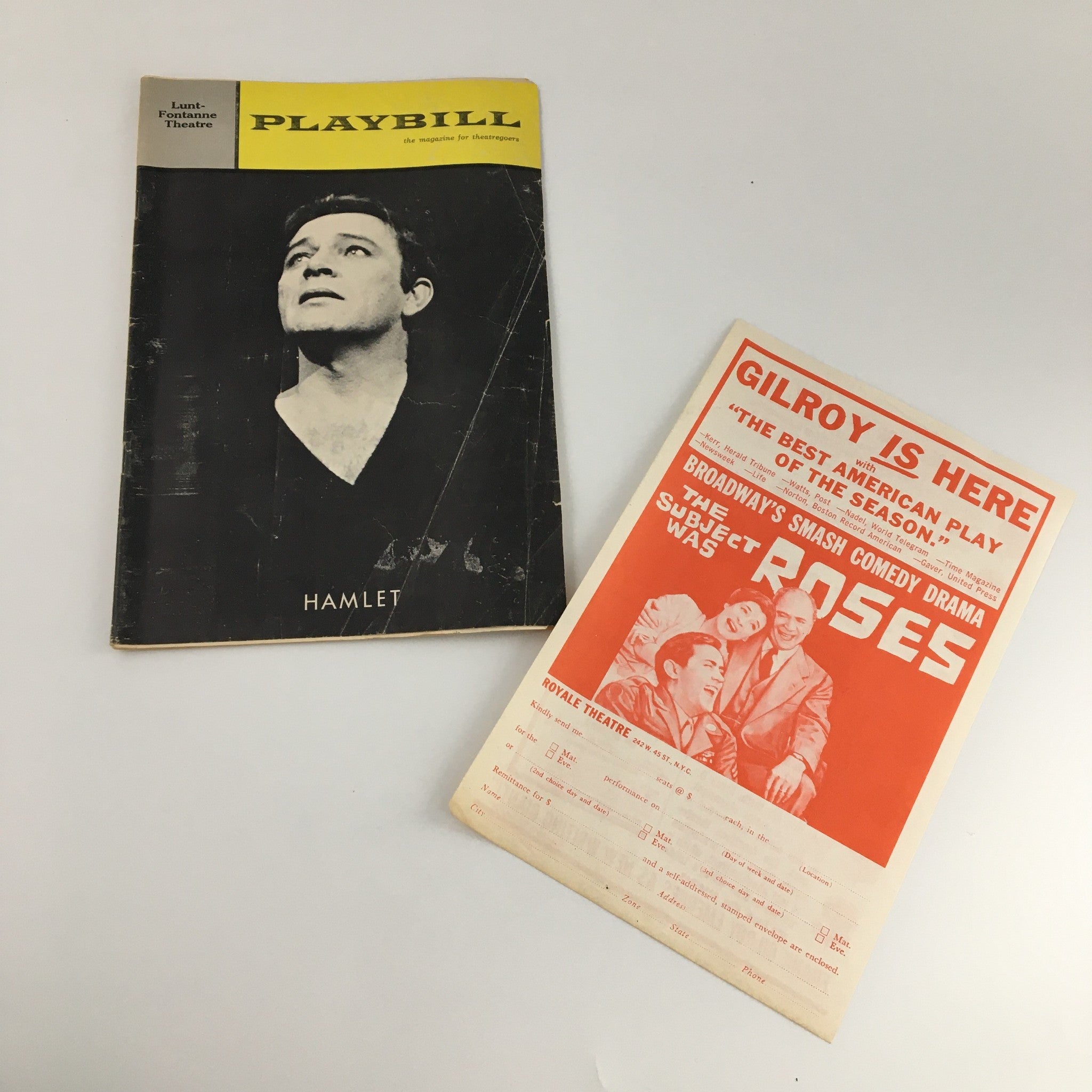 1964 Playbill Lunt-Fontanne Theatre 'Hamlet' Richard Burton, Hume Cronyn