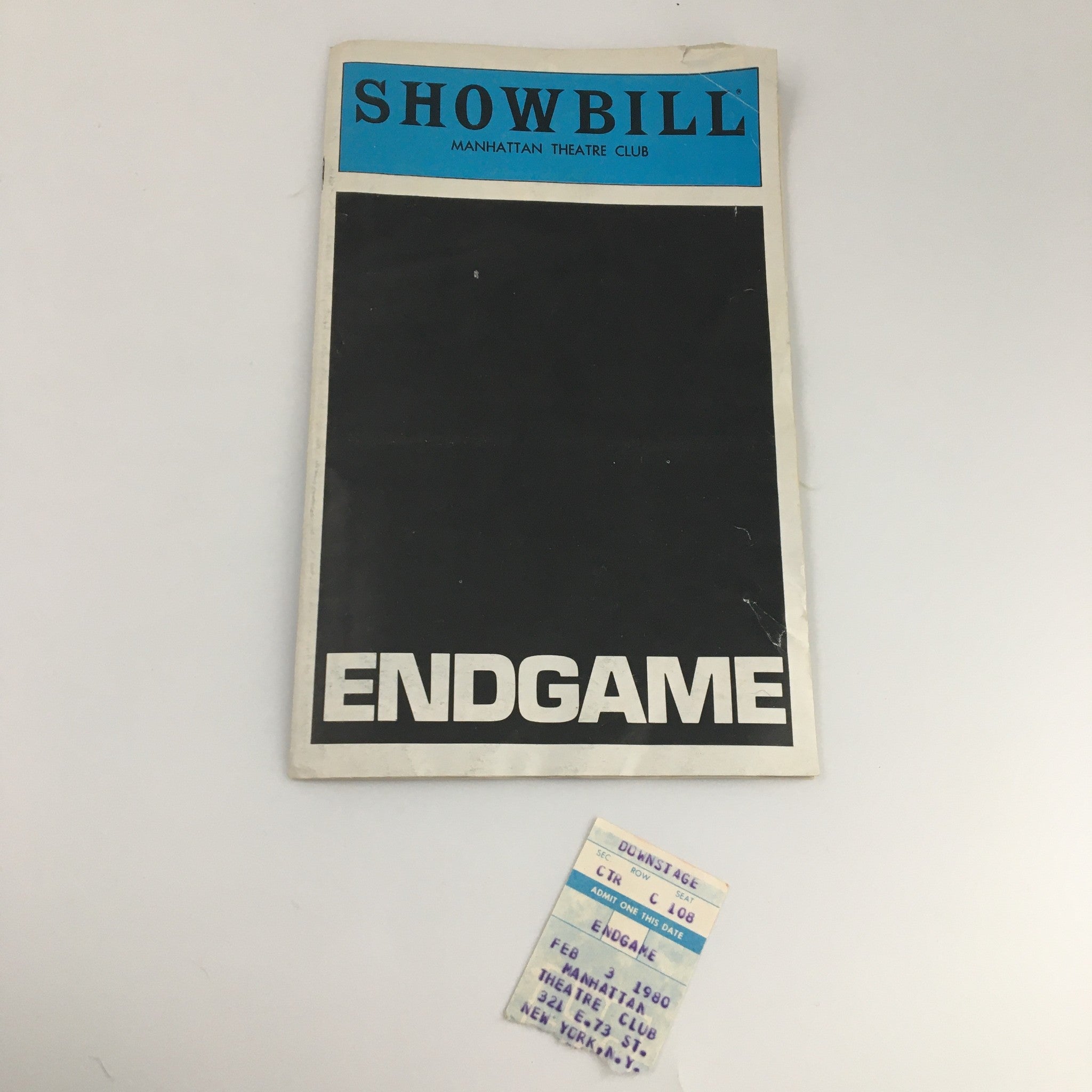 1980 Showbill Manhattan Theatre Club 'Endgame' James Barbosa, Michael Gross