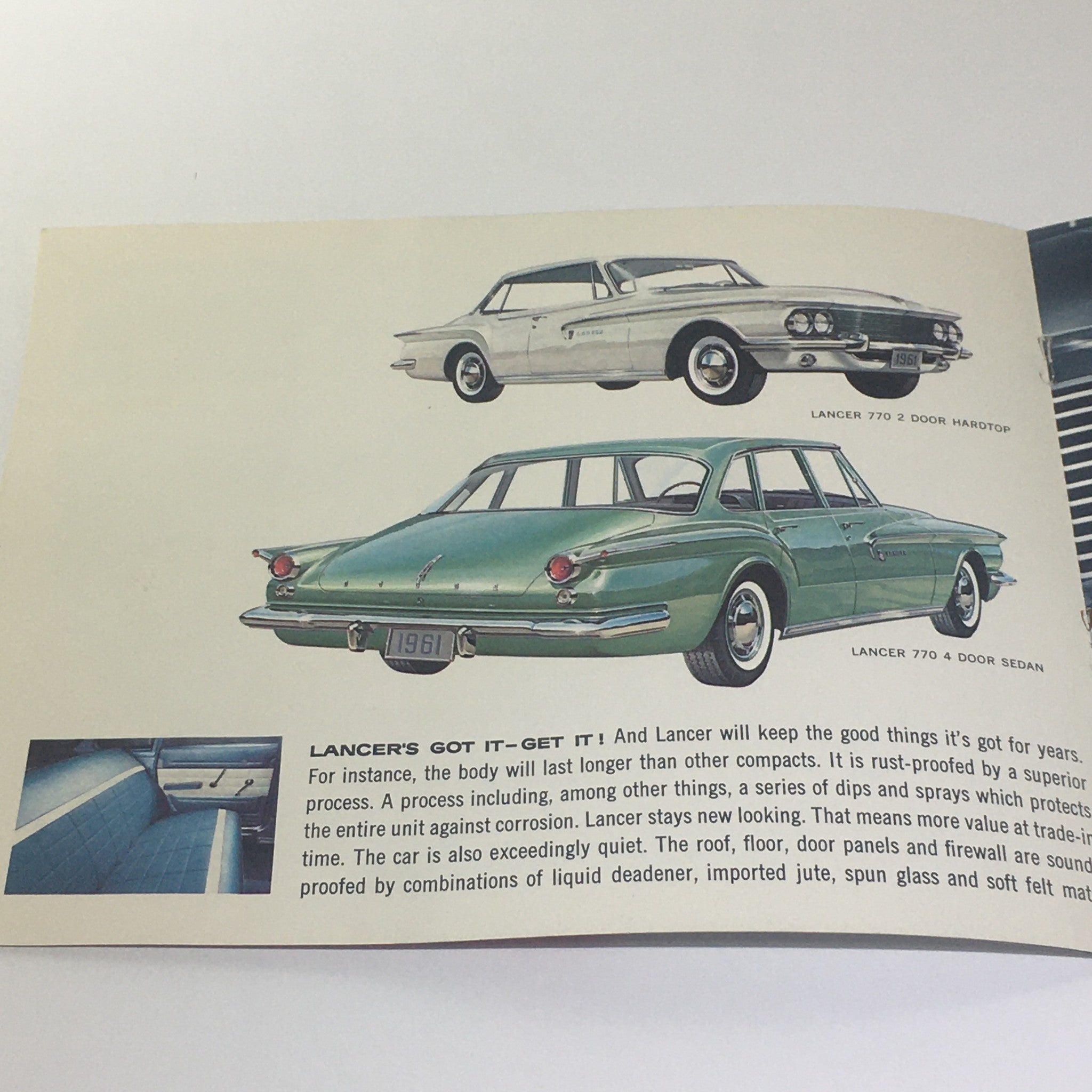 Vintage Dodge Lancer 770 4-Door Sedan 3-Speed Transmission Car Catalog Brochure