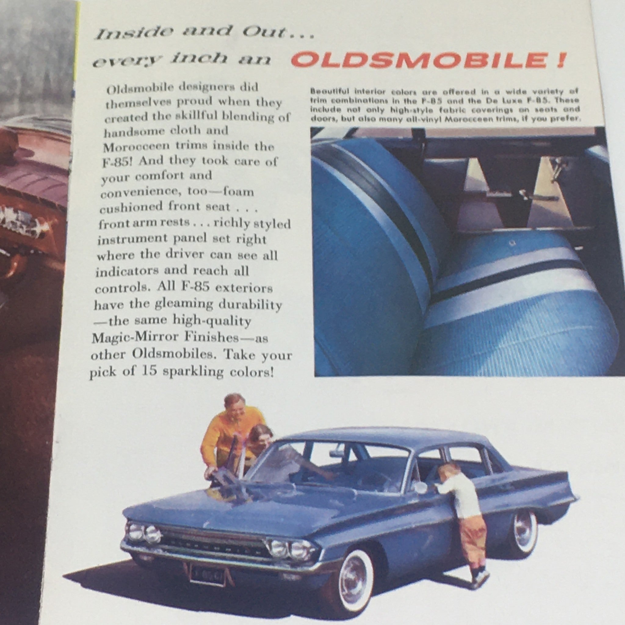 Vintage 1961 De Luxe F85 by Oldsmobile 4-Door Hardtop Sedan Car Catalog Brochure