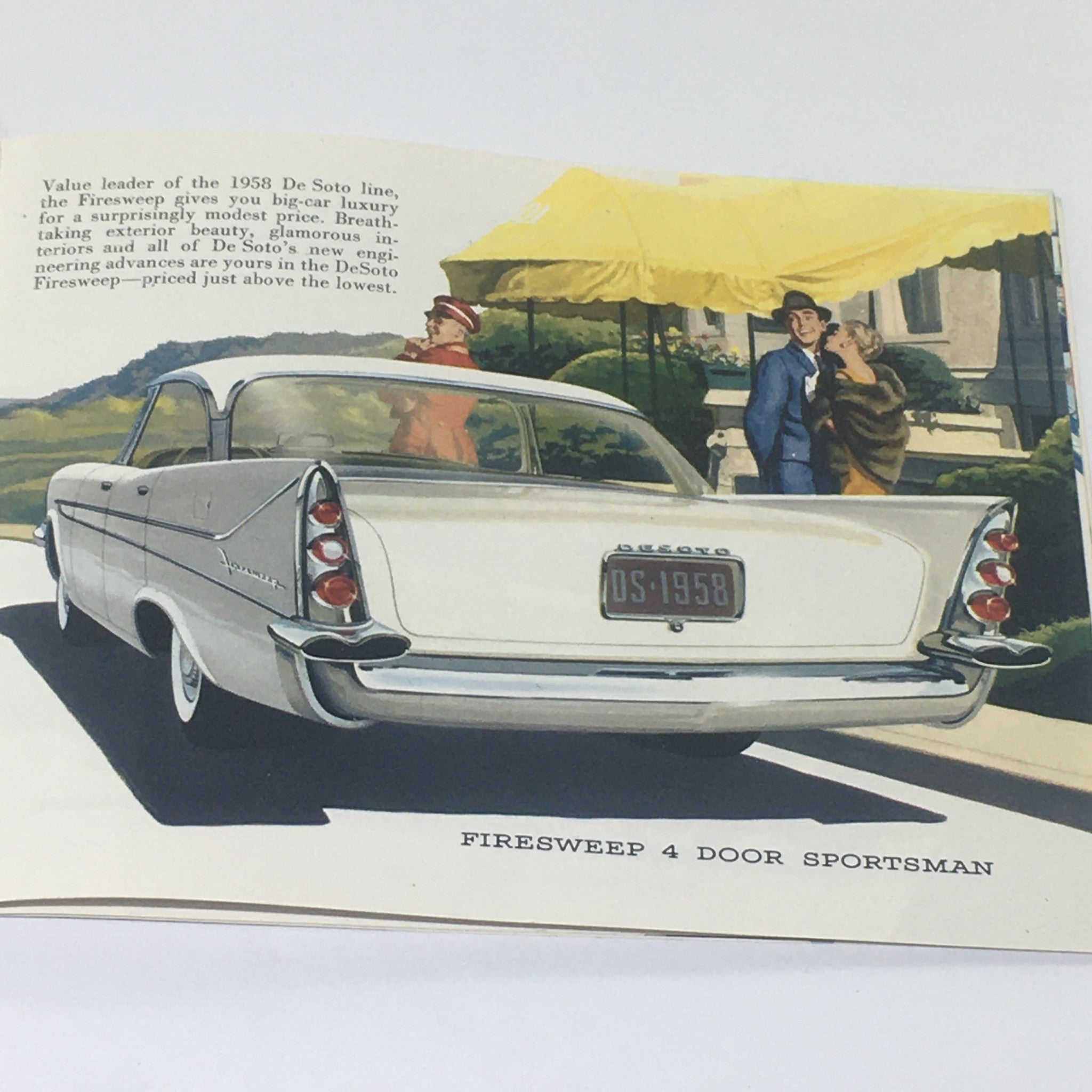Vintage 1958 De Soto Fireflite-Firedome-Firesweep 4-Door Sportsman Car Catalog