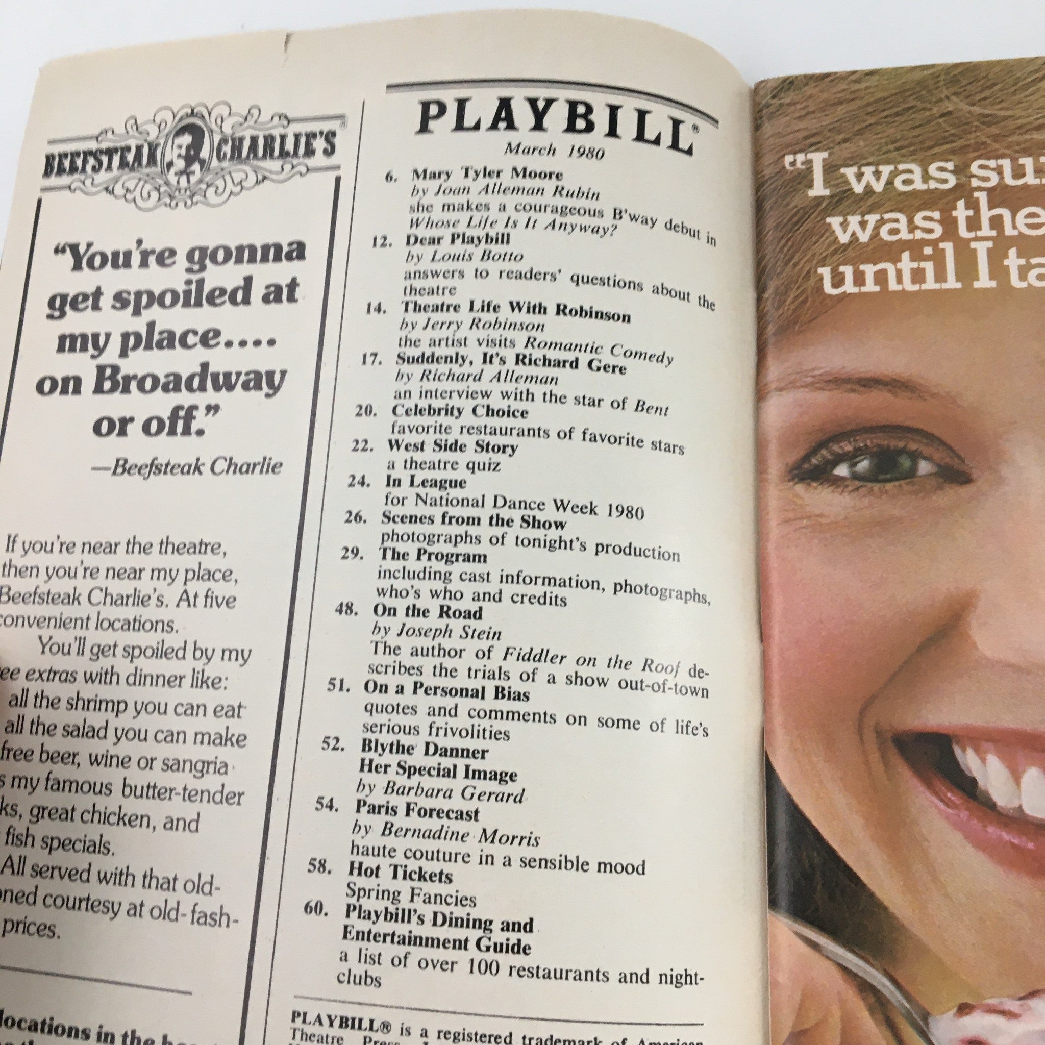 1980 Playbill Eugene O'Neill Theatre 'I Ought To Be In Pictures' Dinah Manoff