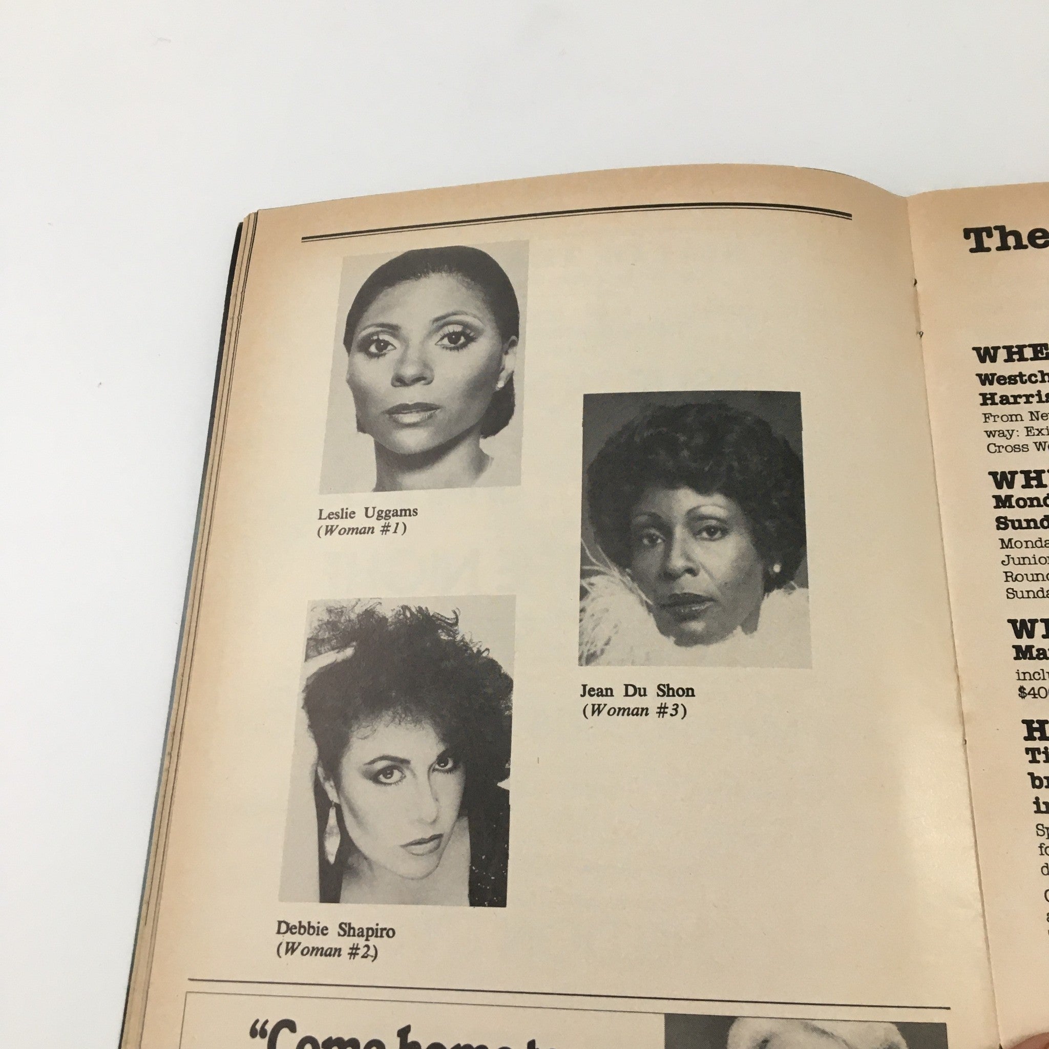 1982 Playbill Rialto Theatre 'Blue in the Night' Leslie Uggams, Jean Du Shon