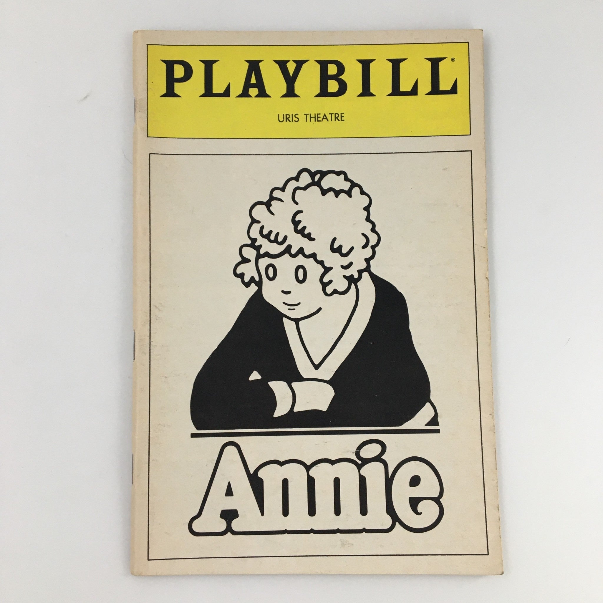 1982 Playbill Uris Theatre 'Annie' Allison Smith, Harve Presnell, Marcia Lewis