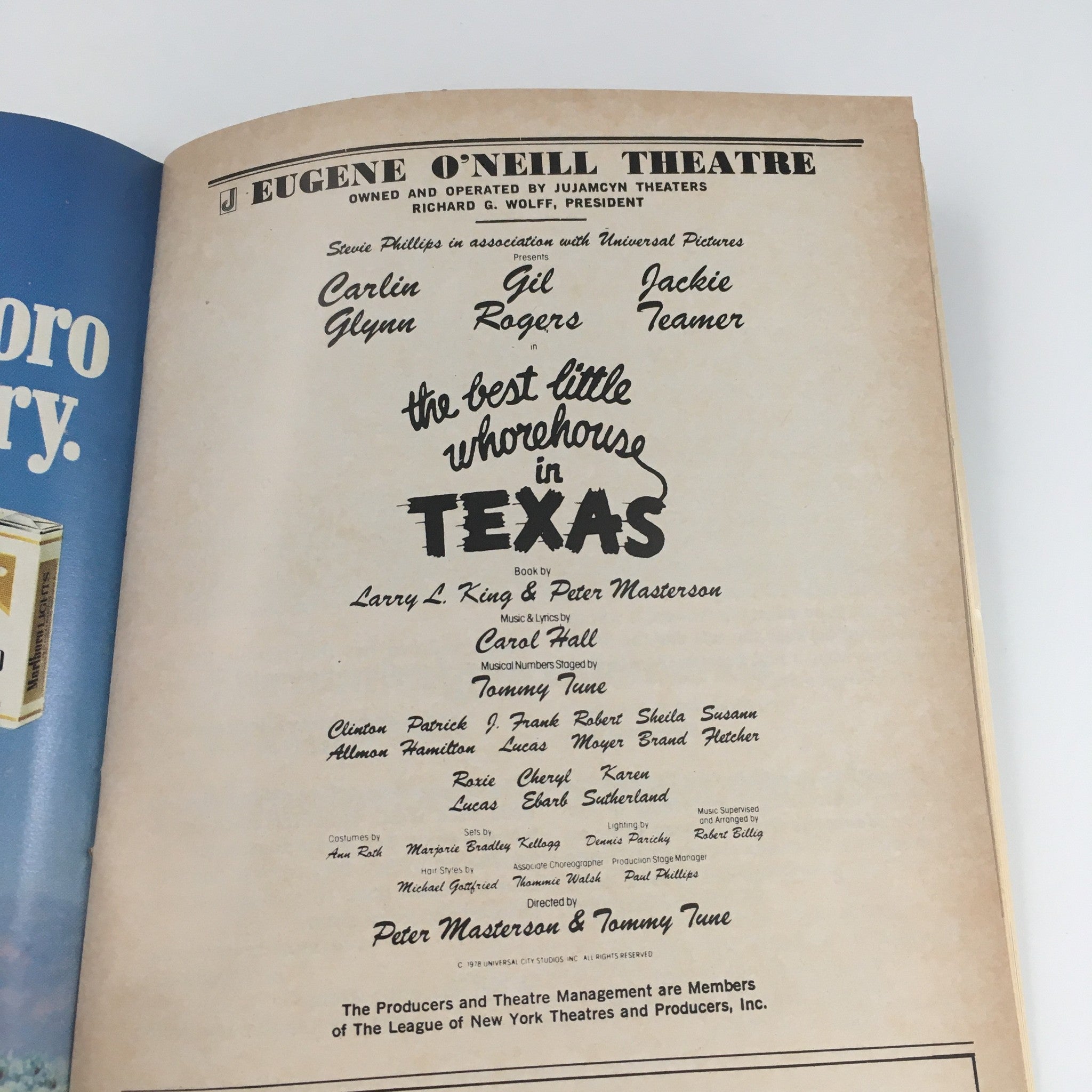 1982 Playbill Eugene O'Neill Theatre 'The Best Little Texas Whorehouse in Texas'