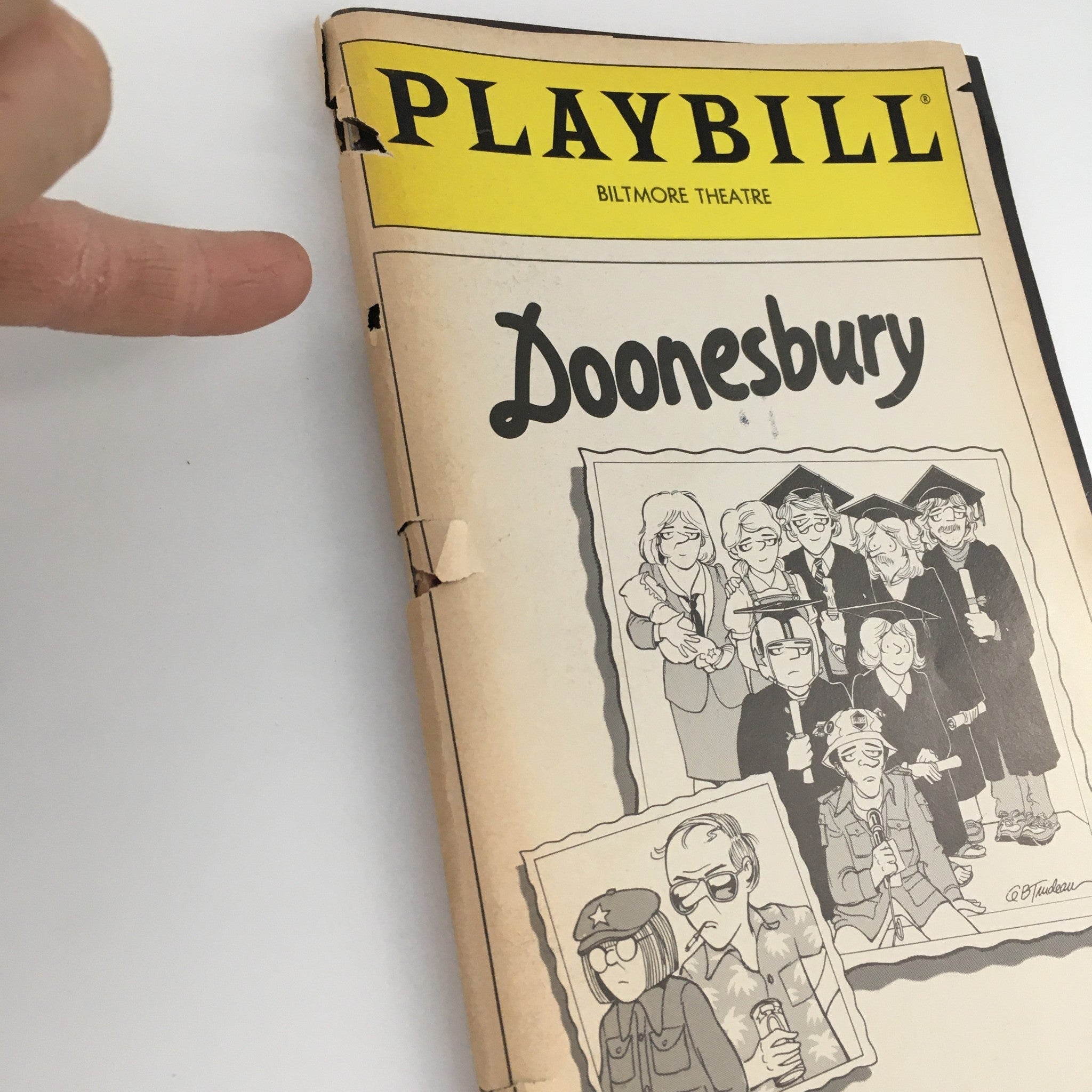 1983 Playbill Biltmore Theatre 'Doonesbury' Barbara Andres, Mark Linn-Baker