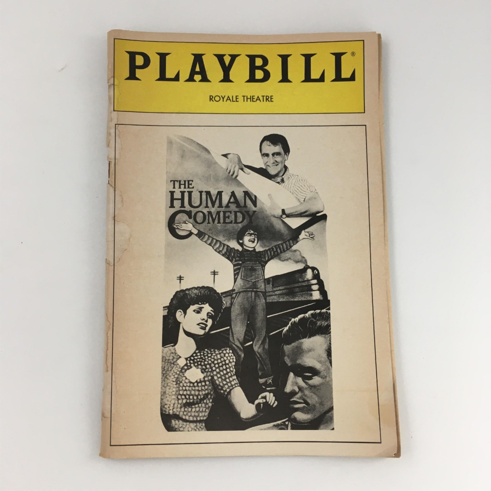 1984 Playbill Royale Theatre 'The Human Comedy' Bonnie Koloc, Anne Marie Bobby