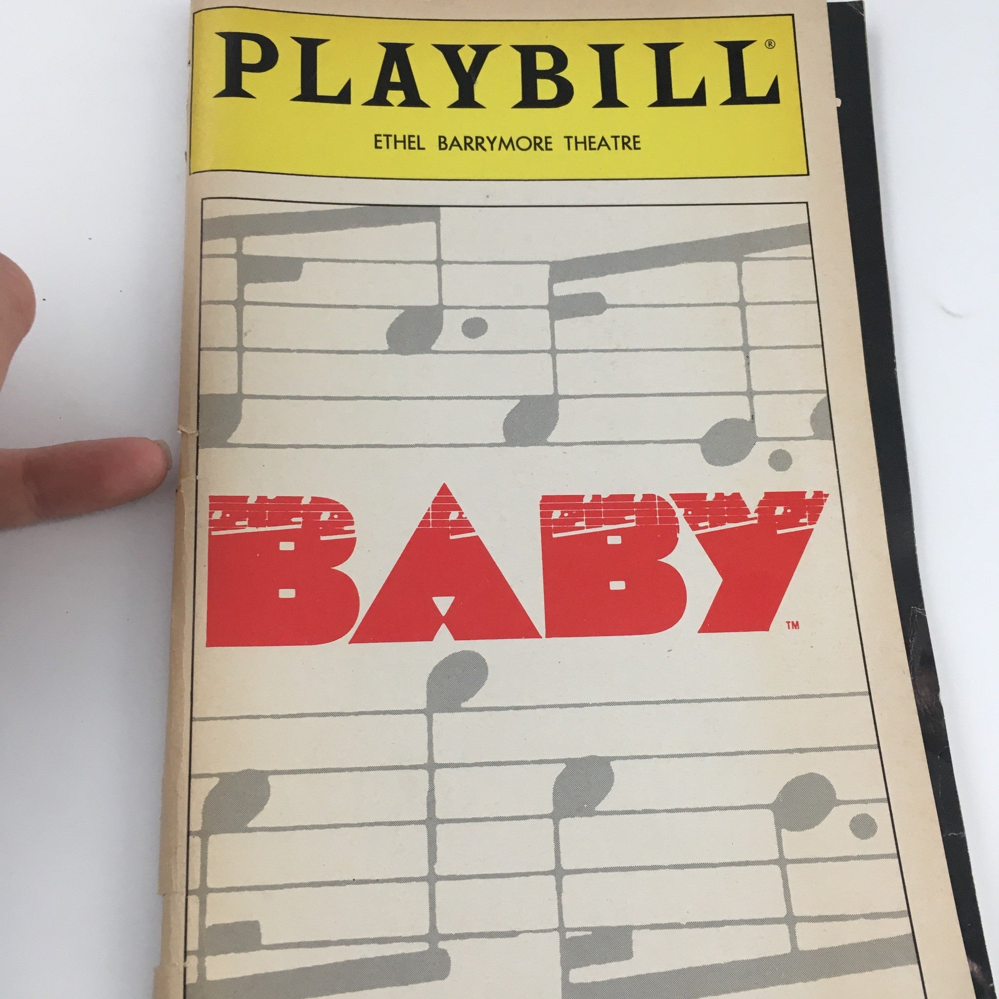 1986 Playbill Ethel Barrymore Theatre 'Baby' Liz Callaway, James Congdon