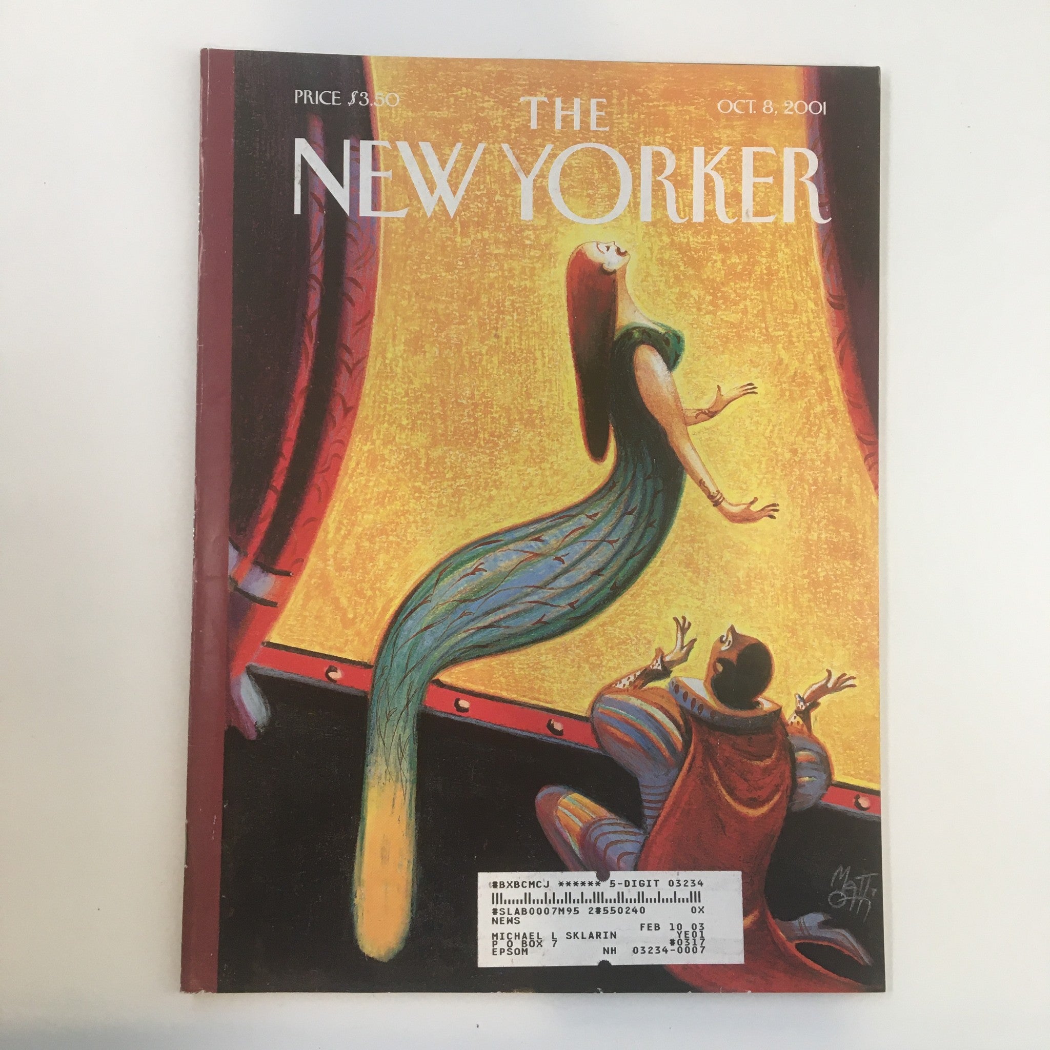 The New Yorker Full Magazine October 8 2001 Rising Voices by Lorenzo Mattotti