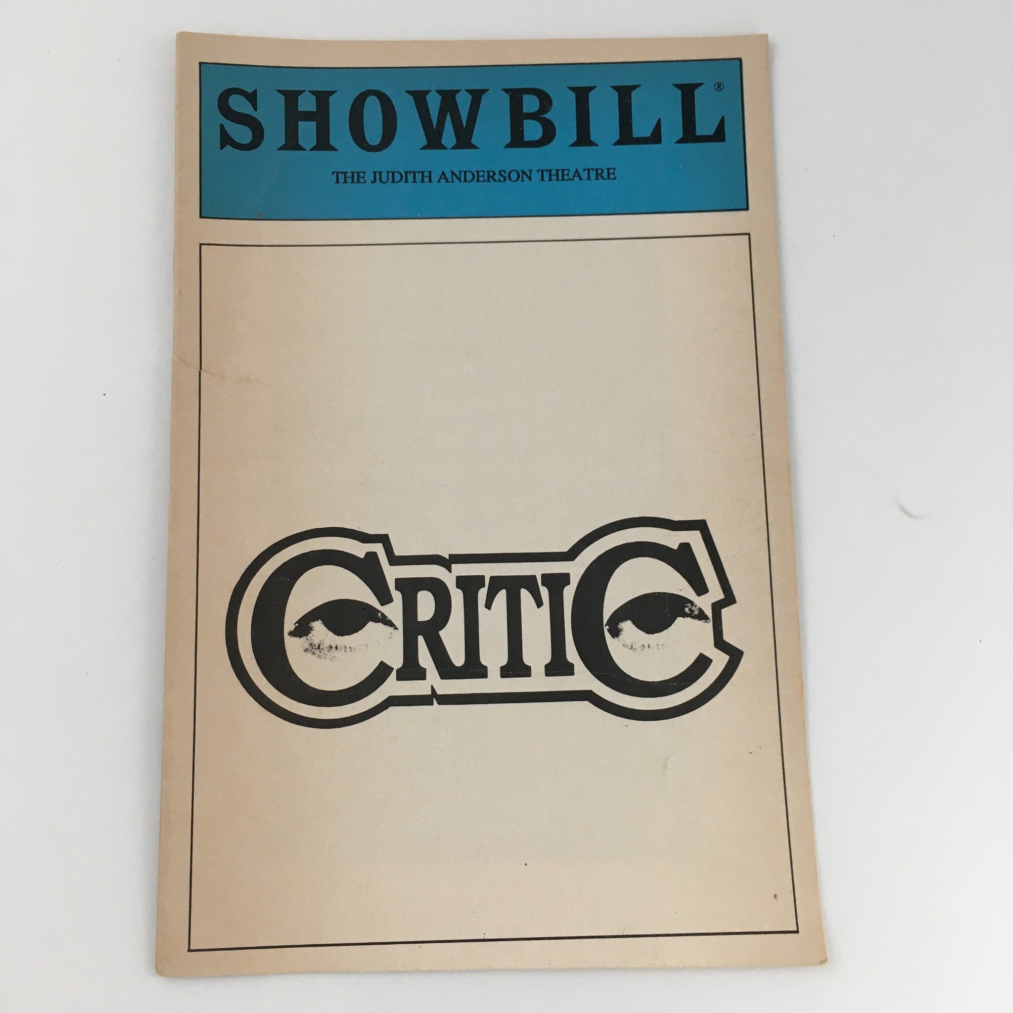 1988 Showbill The Judith Anderson Theatre 'Critic' John Fantasia, Corey Taylor