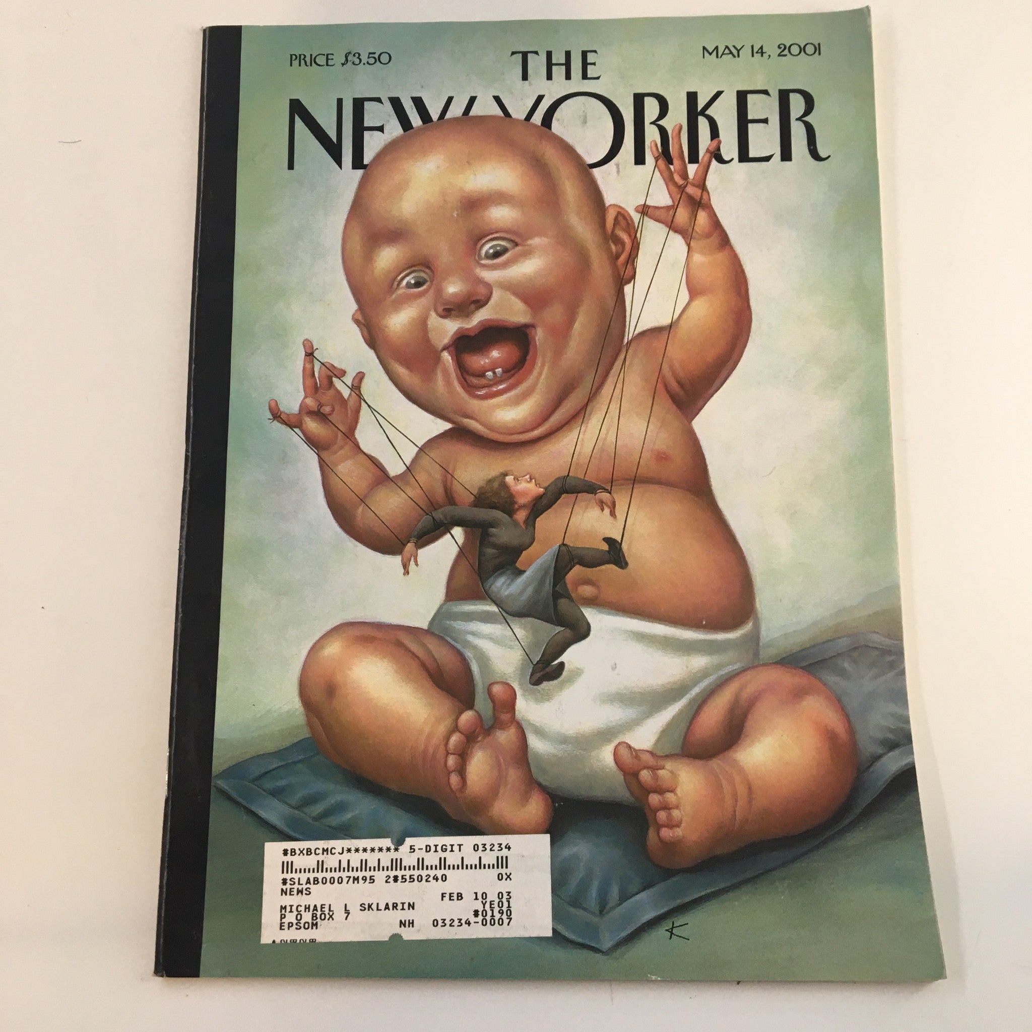 The New Yorker Full Magazine May 14 2001 Puppetmaster by Anita Kunz