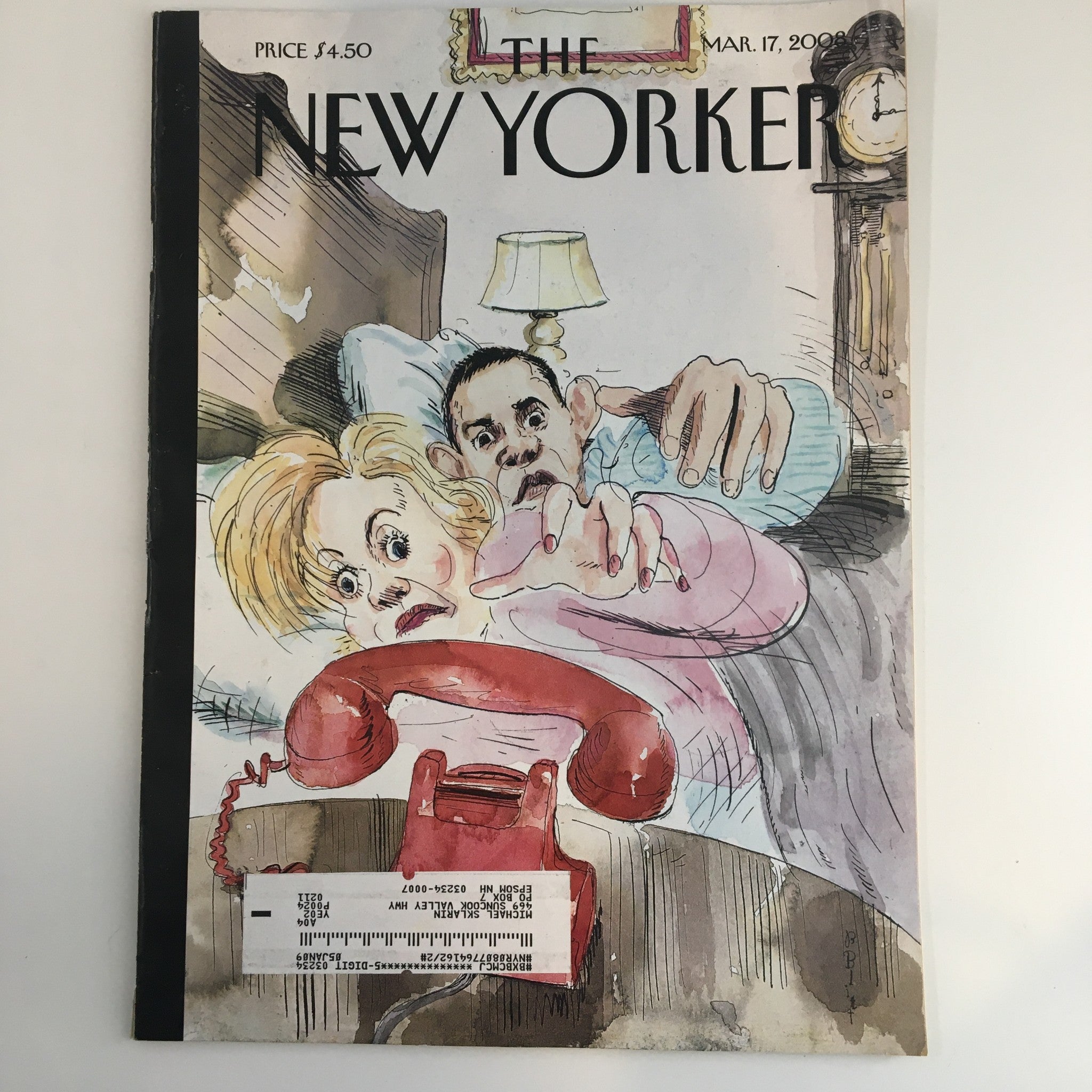 The New Yorker Full Magazine March 17 2008 I'll Get It by Barry Blitt