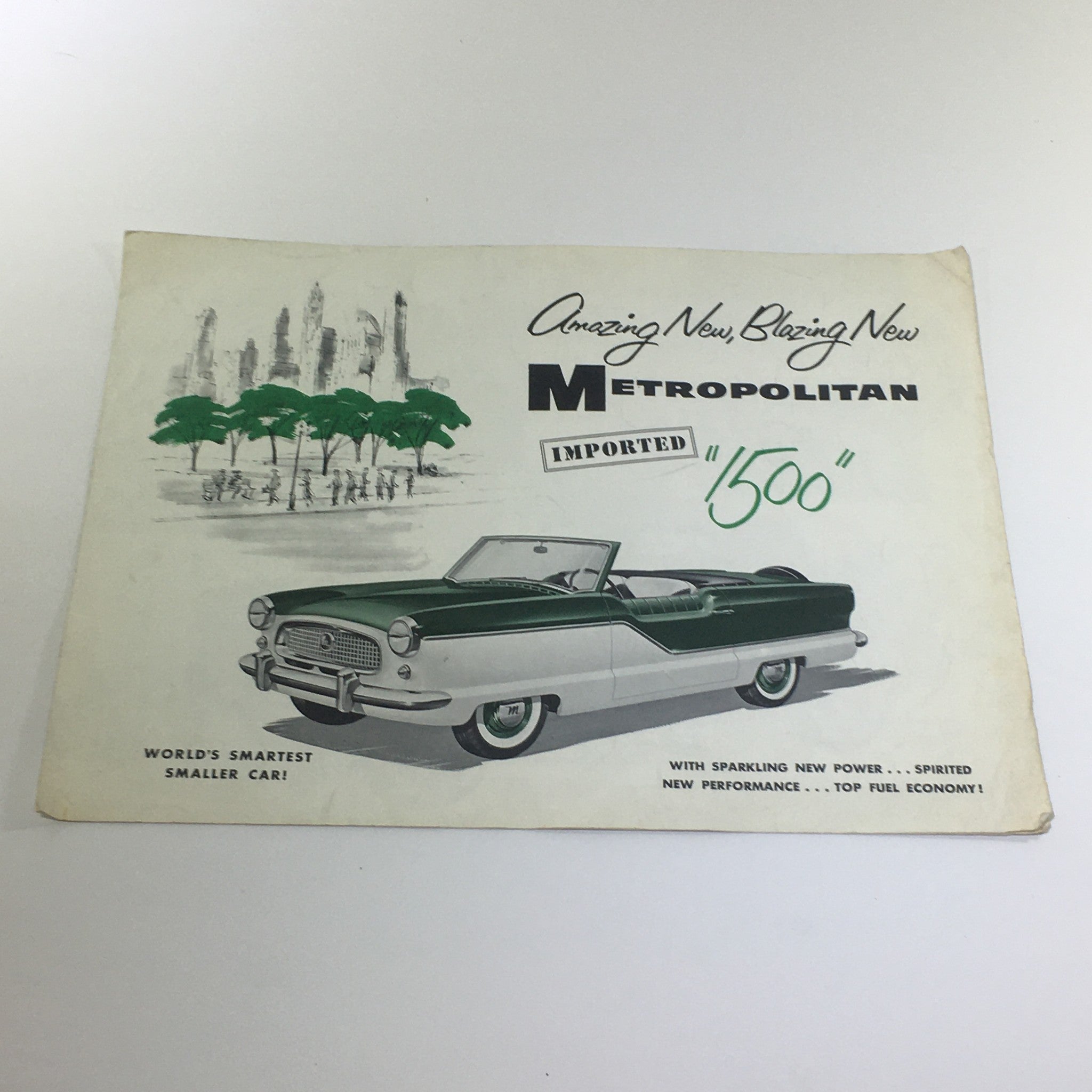 Vintage Metropolitan 1500 Hardtop 4-Cylinder A-55 Engine Car Catalog Brochure