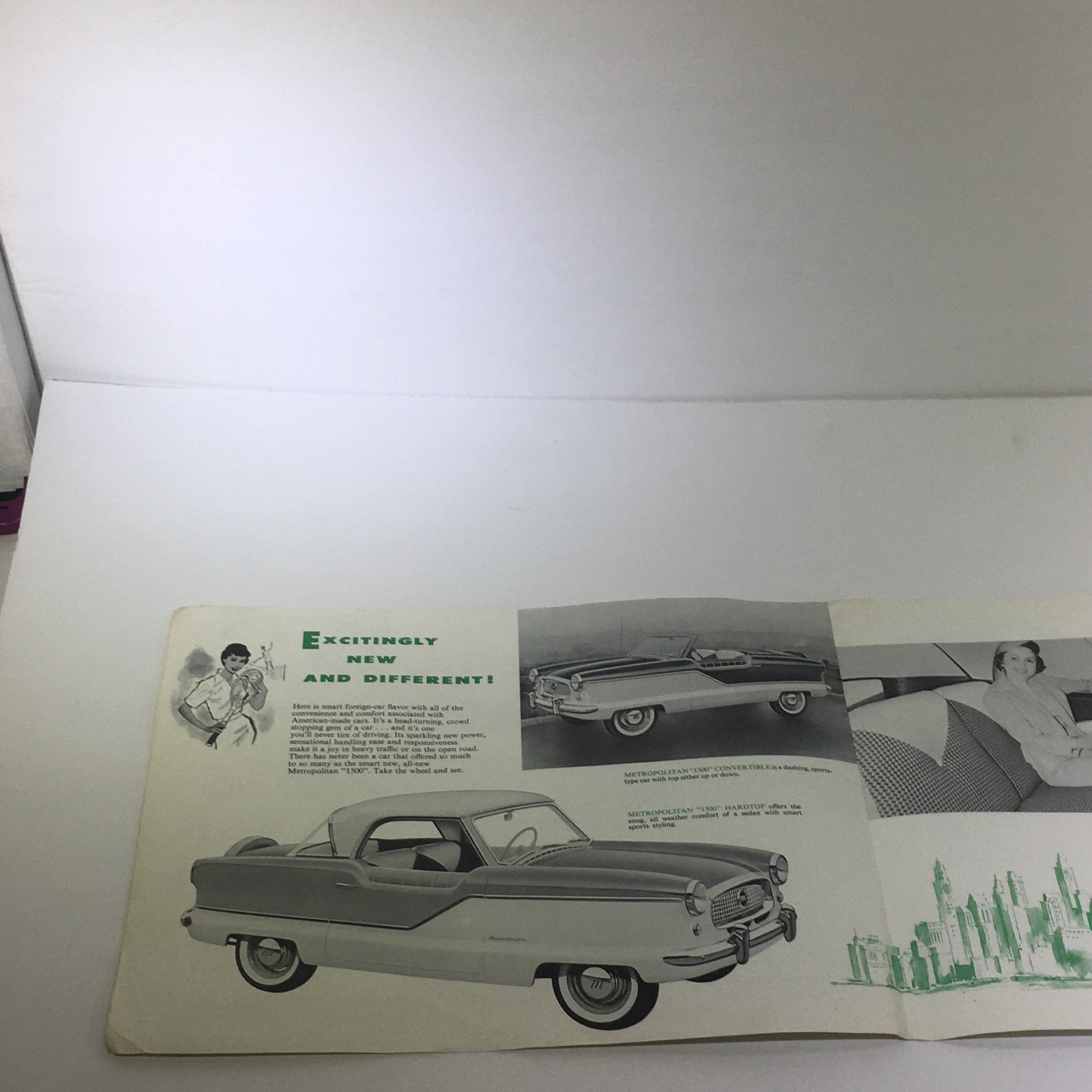 Vintage Metropolitan 1500 Hardtop 4-Cylinder A-55 Engine Car Catalog Brochure