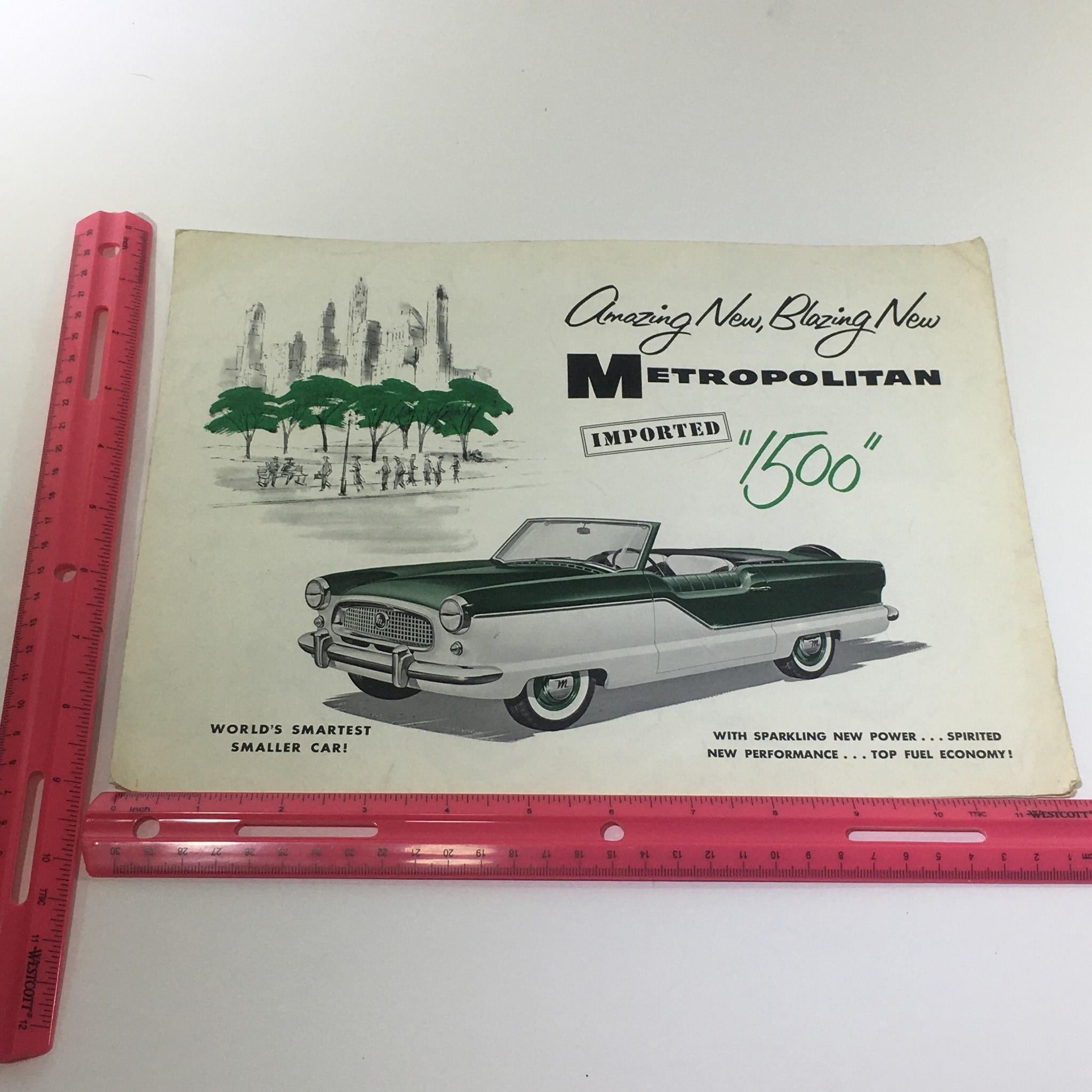 Vintage Metropolitan 1500 Hardtop 4-Cylinder A-55 Engine Car Catalog Brochure