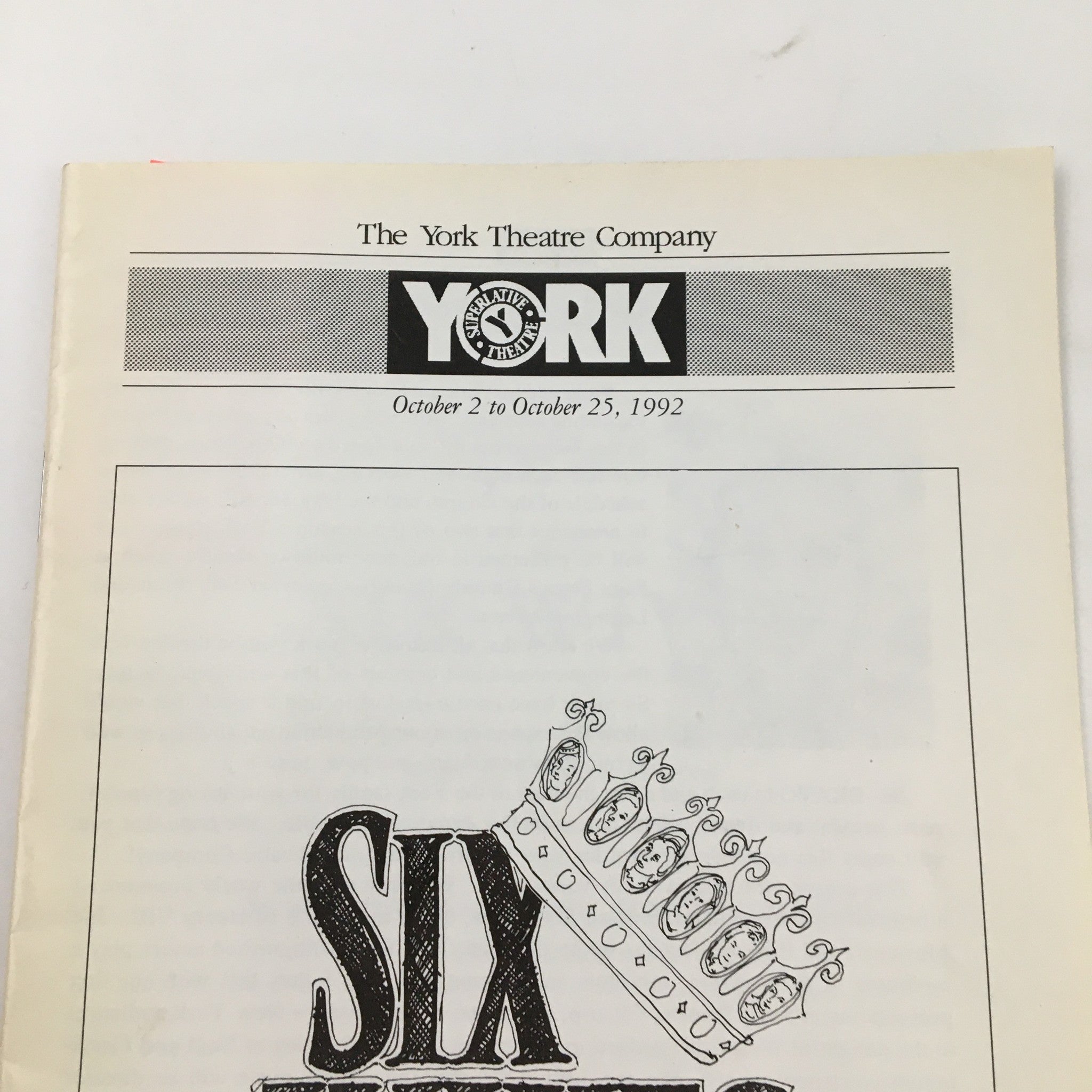 1993 The York Theatre Company 'Six Wives' Steve Barton, Kim Crosby, Rex D. Hays