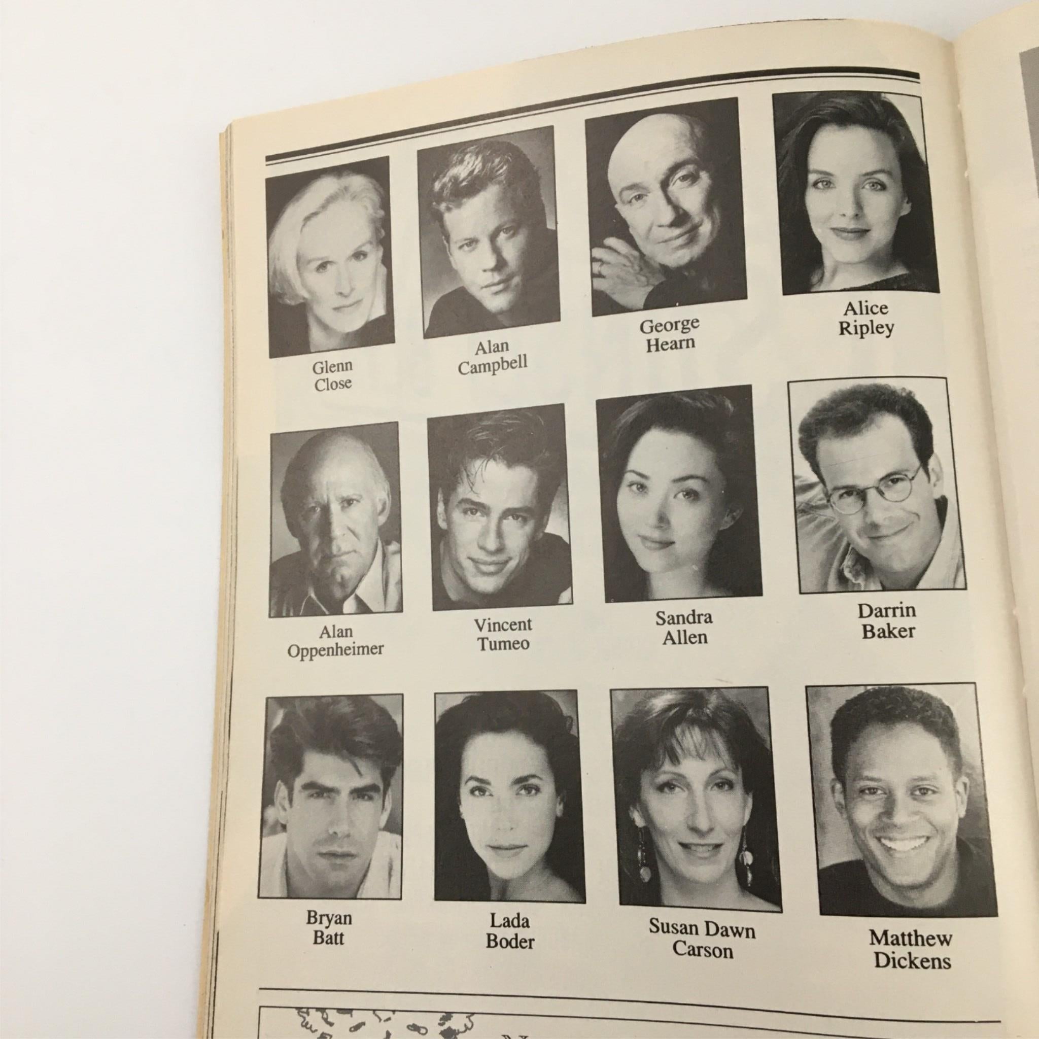 1994 Playbill Minskoff Theatre 'Sunset Blvd.' Glenn Close, Alan Campbell