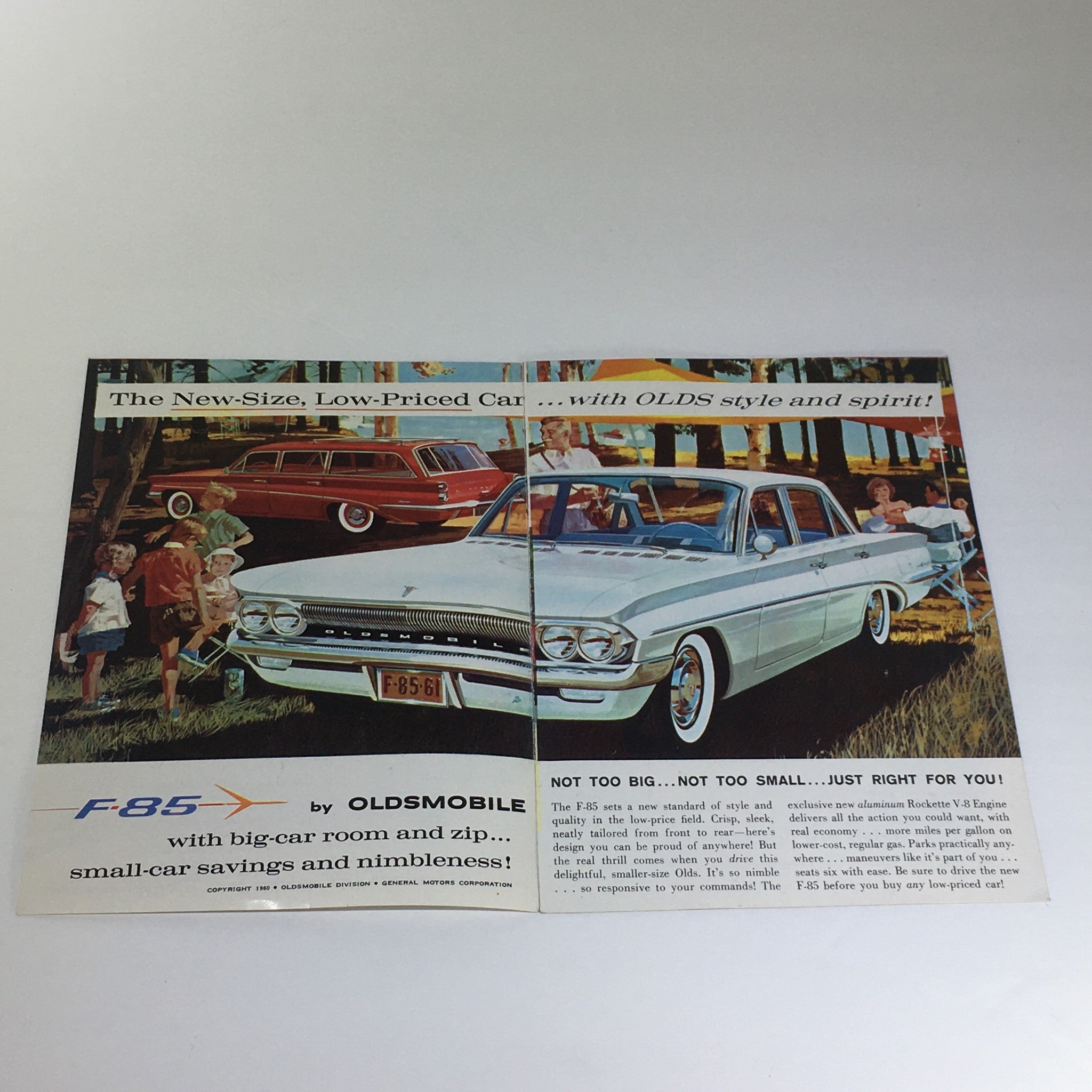 Vintage 1961 All New F-85 Oldsmobile 4-Door Hardtop Sedan Car Catalog Brochure