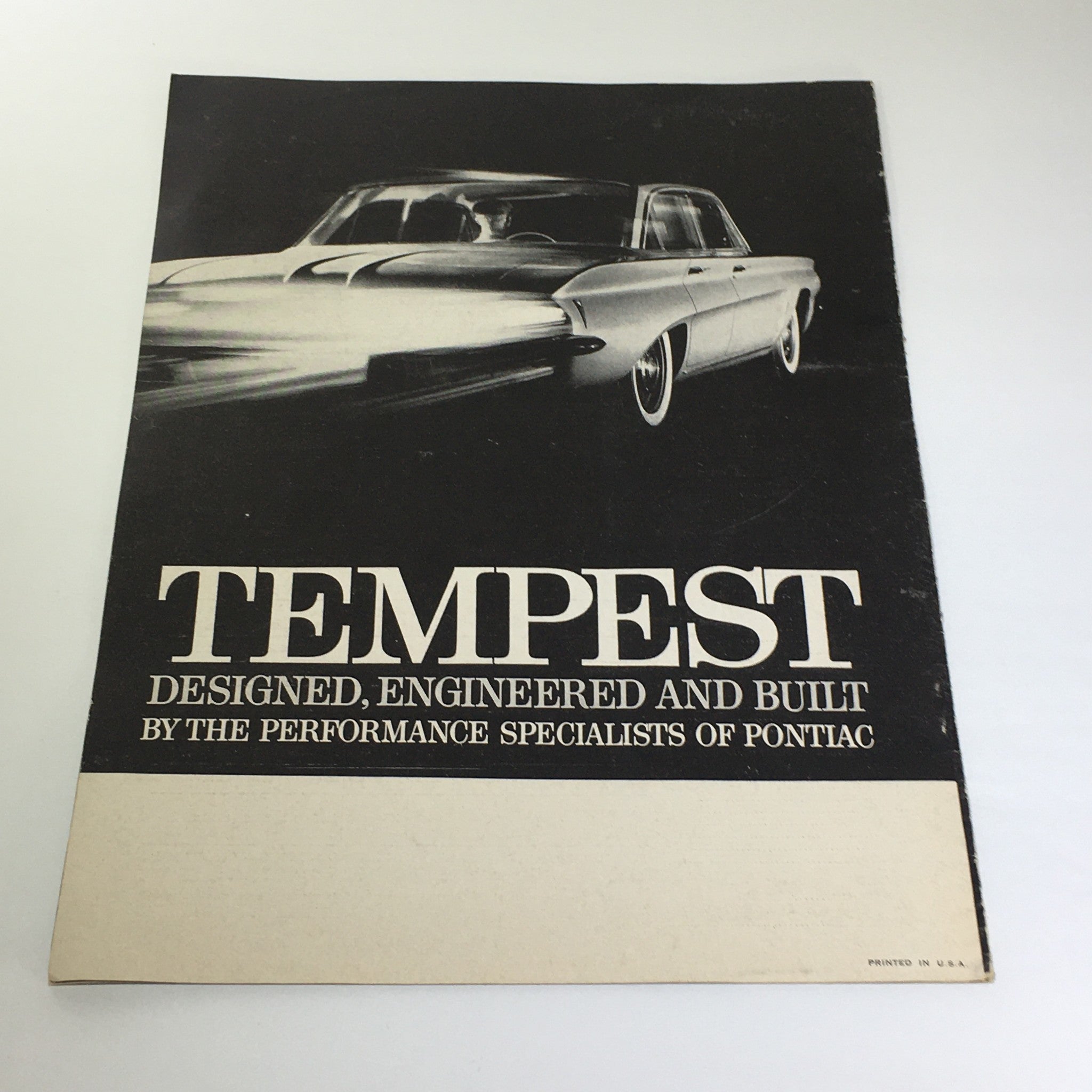 Vintage All New Pontiac Tempest High-Quality Low-Priced Car Catalog Brochure