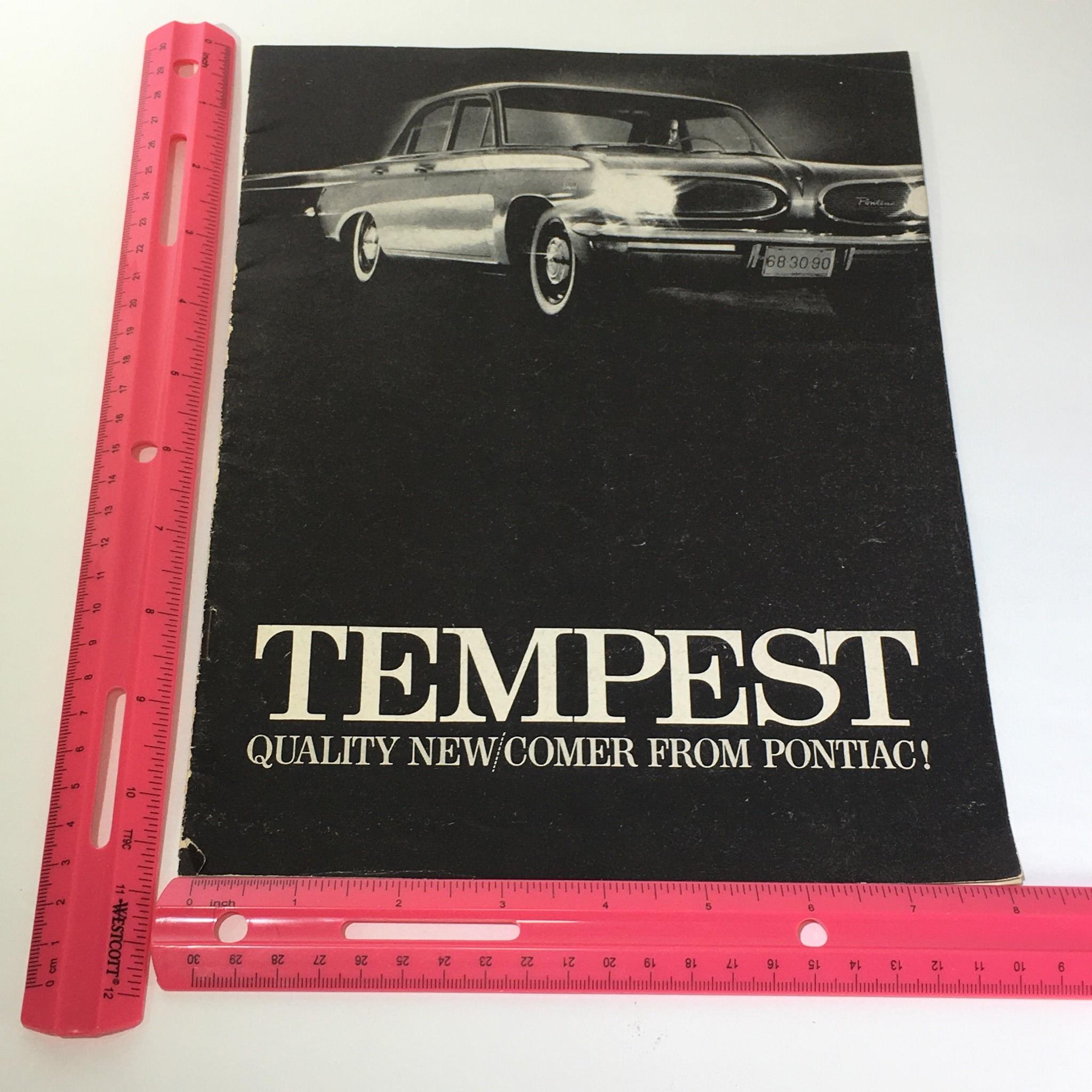 Vintage All New Pontiac Tempest High-Quality Low-Priced Car Catalog Brochure