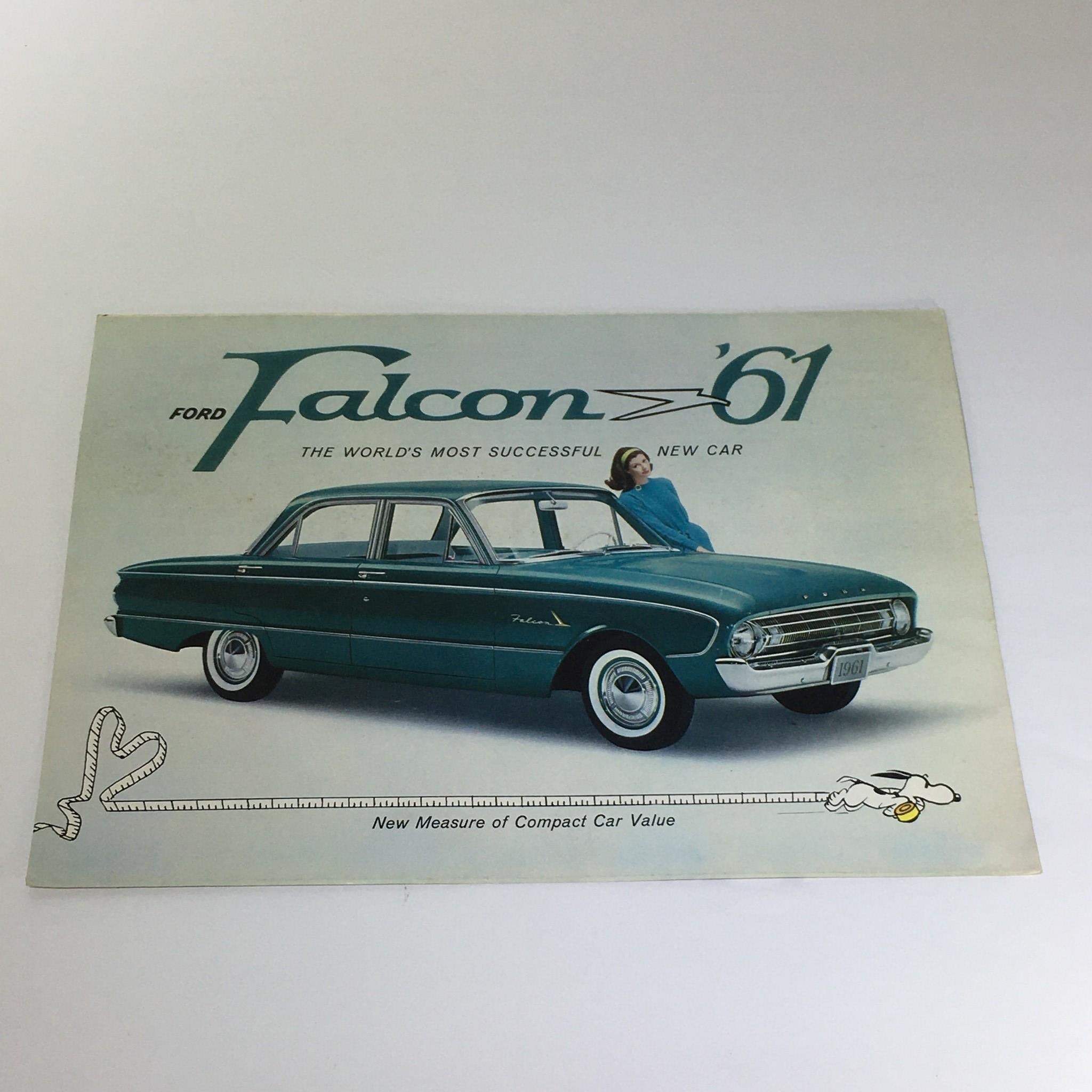 Vintage 1961 Ford Falcon Compact Car 2-Door Sedan 85-HP Car Catalog Brochure