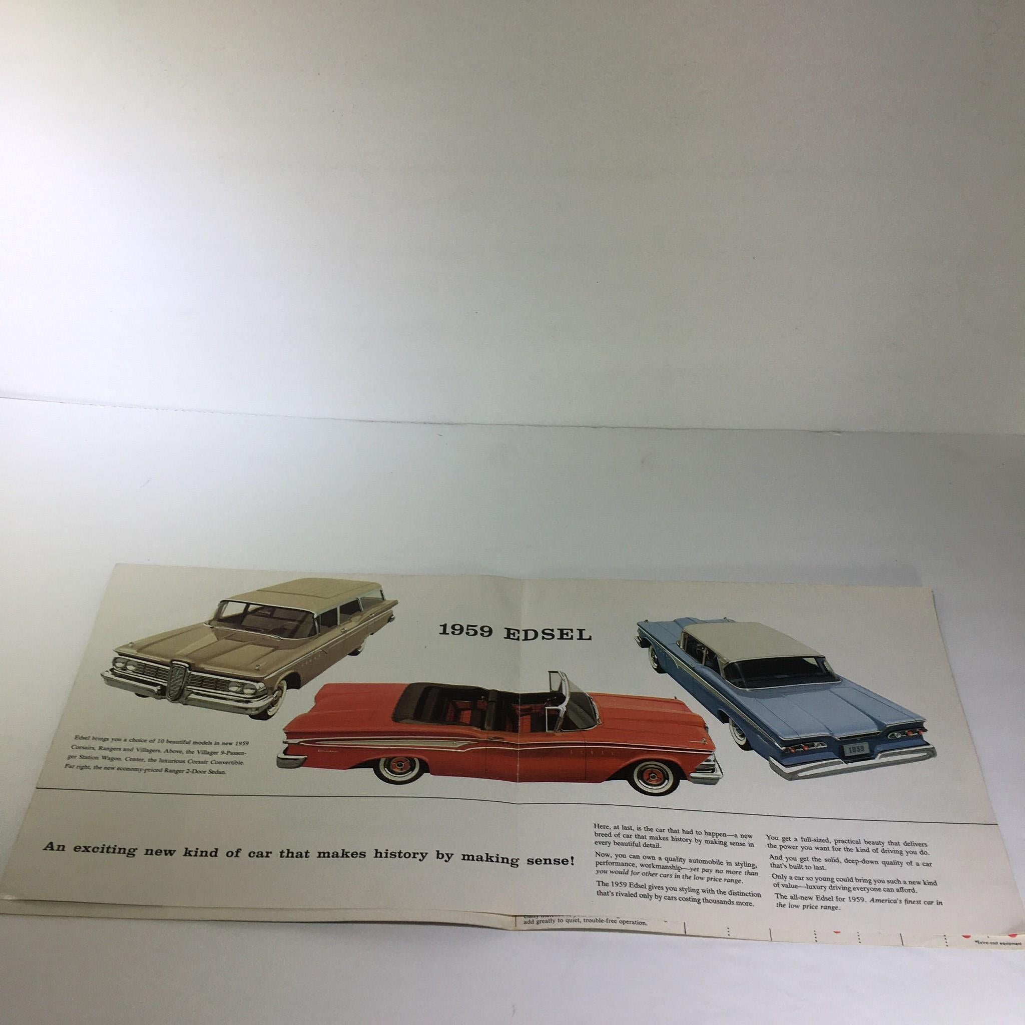 1959 Edsel Lg Prestige Brochure Corsair Ranger Villager Wagon Excellent Original