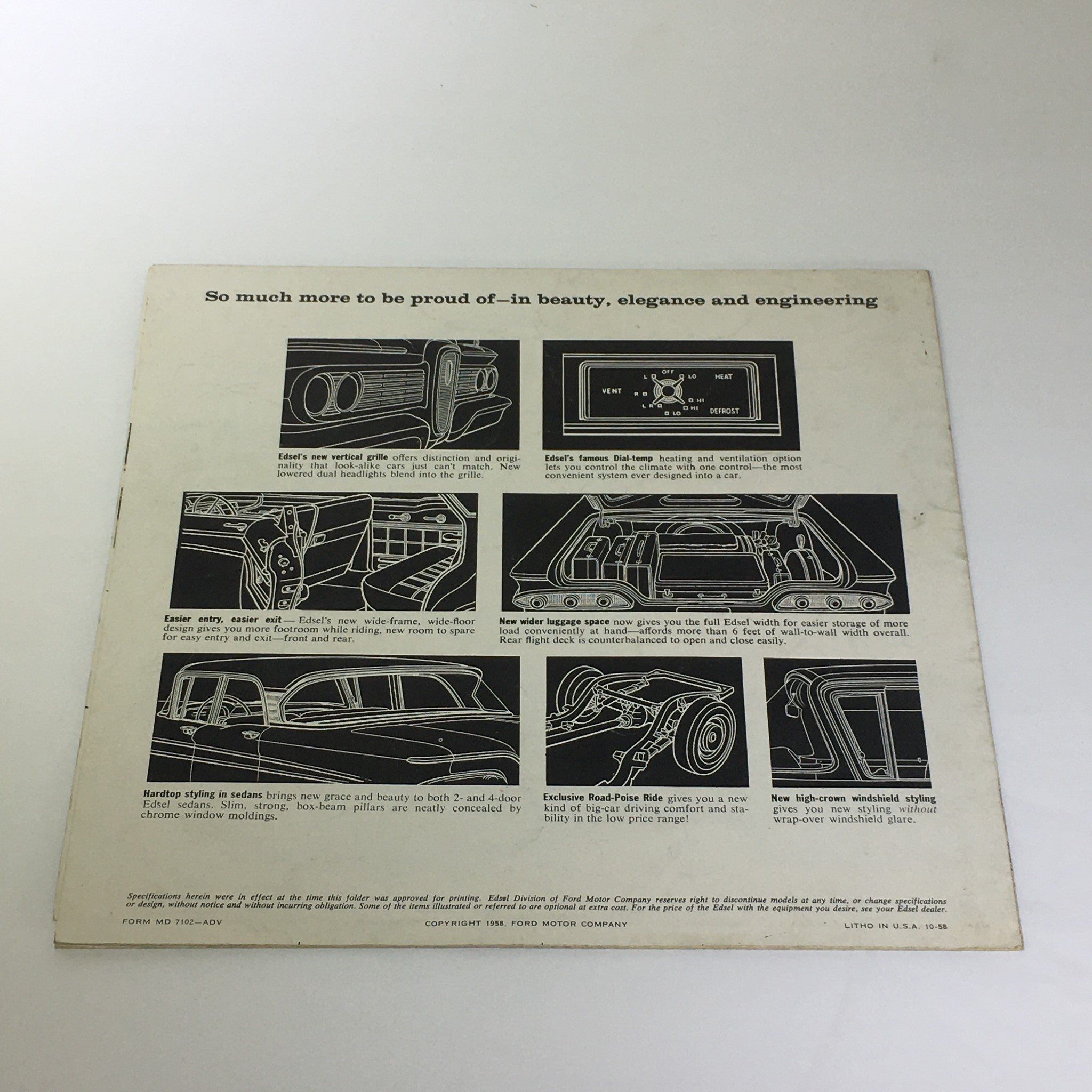 1959 Edsel Lg Prestige Brochure Corsair Ranger Villager Wagon Excellent Original