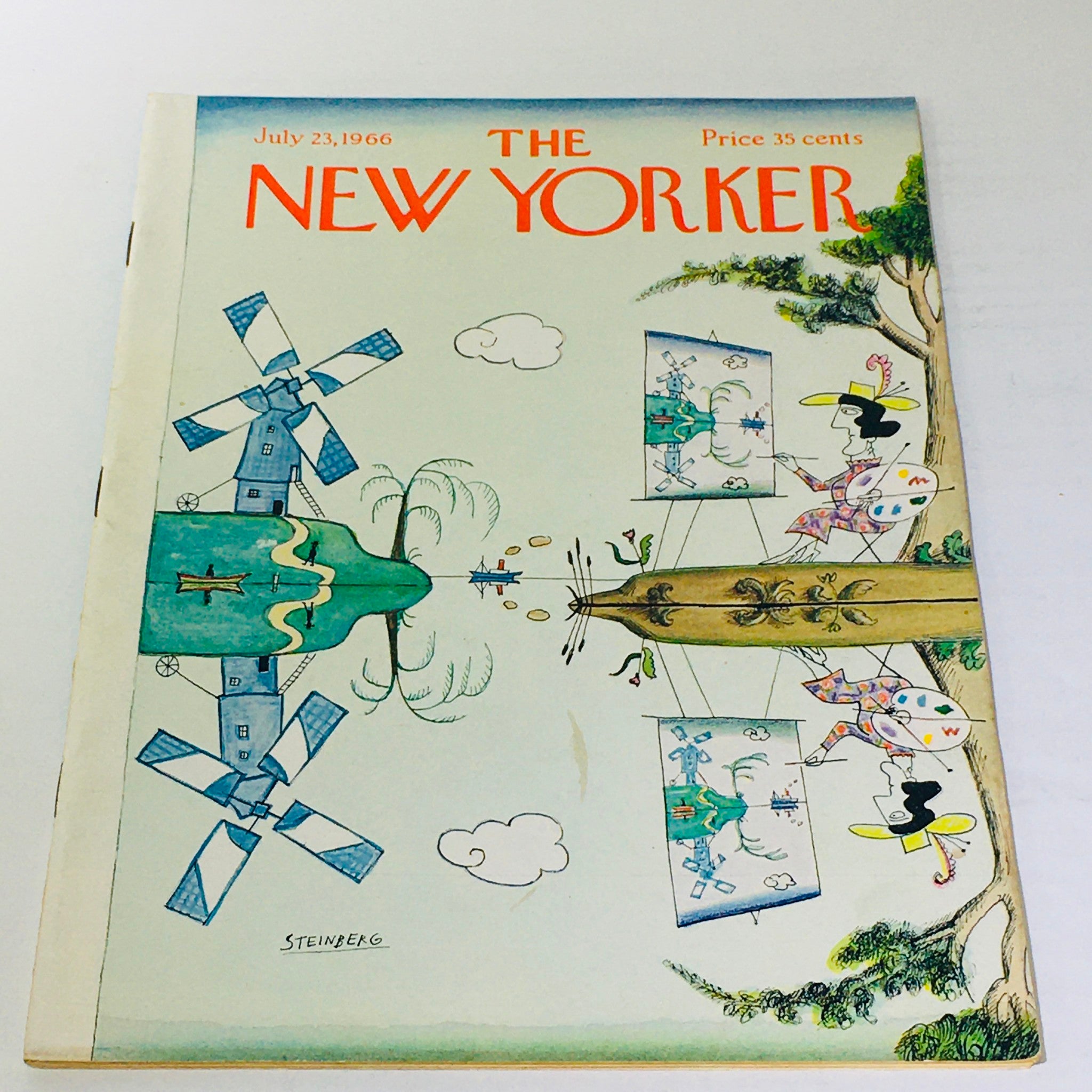 The New Yorker: July 23 1966 Full Magazine/Theme Cover Saul Steinberg