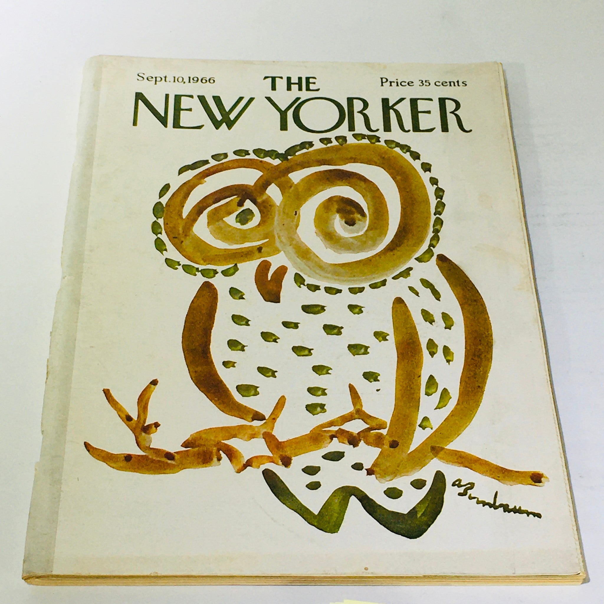 The New Yorker: September 10 1966 Full Magazine/Theme Cover Abe Birnbaum