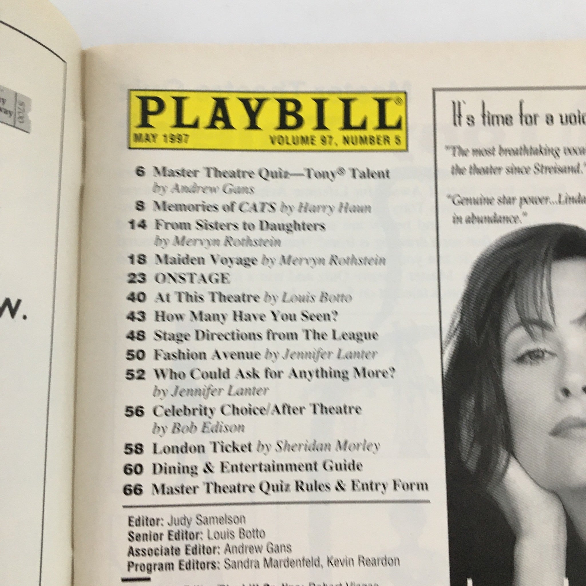 1997 Playbill Gershwin Theatre 'Candide' Jim Dale, Jason Danieley, Stacey Logan