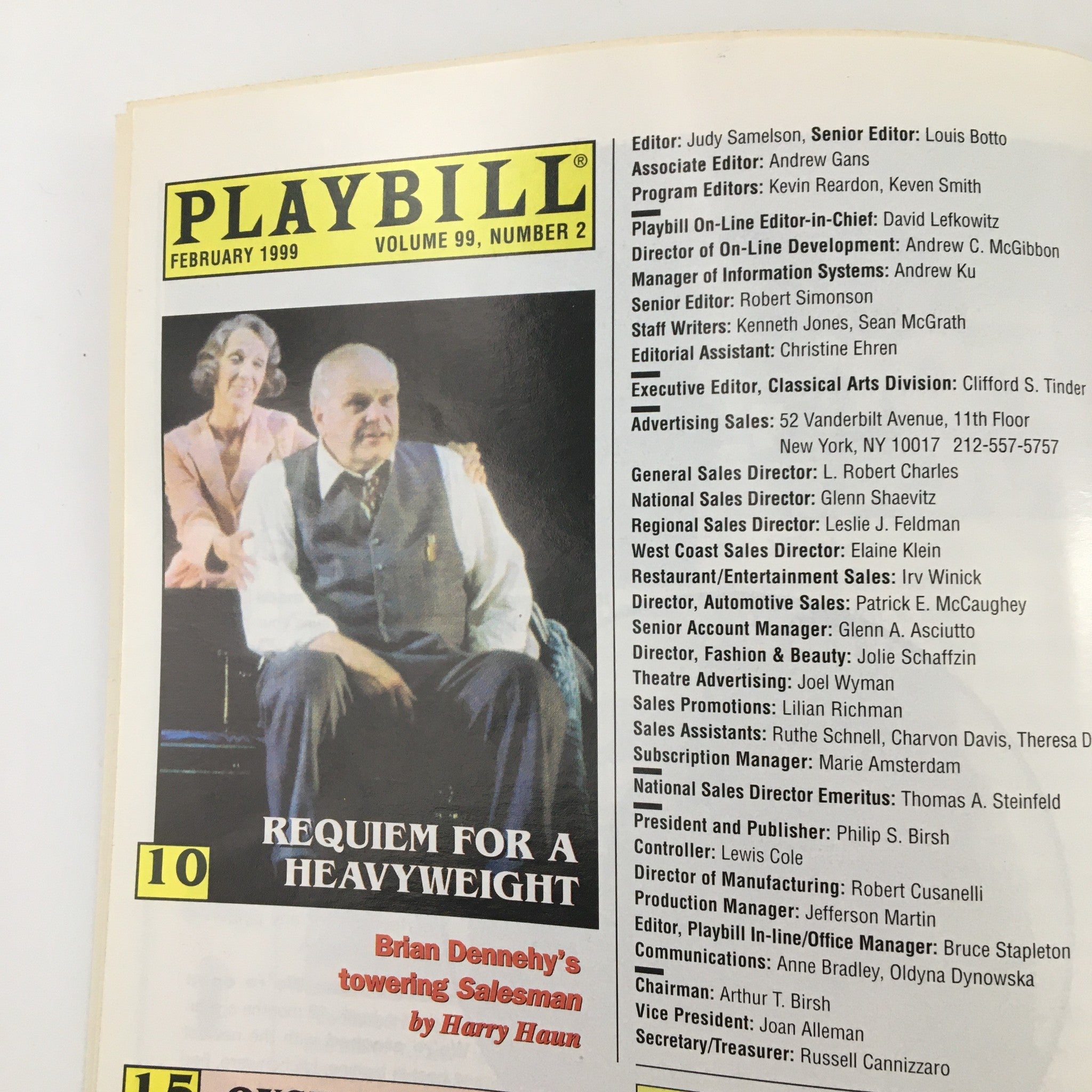 1999 Playbill City Center 'Babes in Arms' Melissa Rain Anderson, Kevin Cahoon