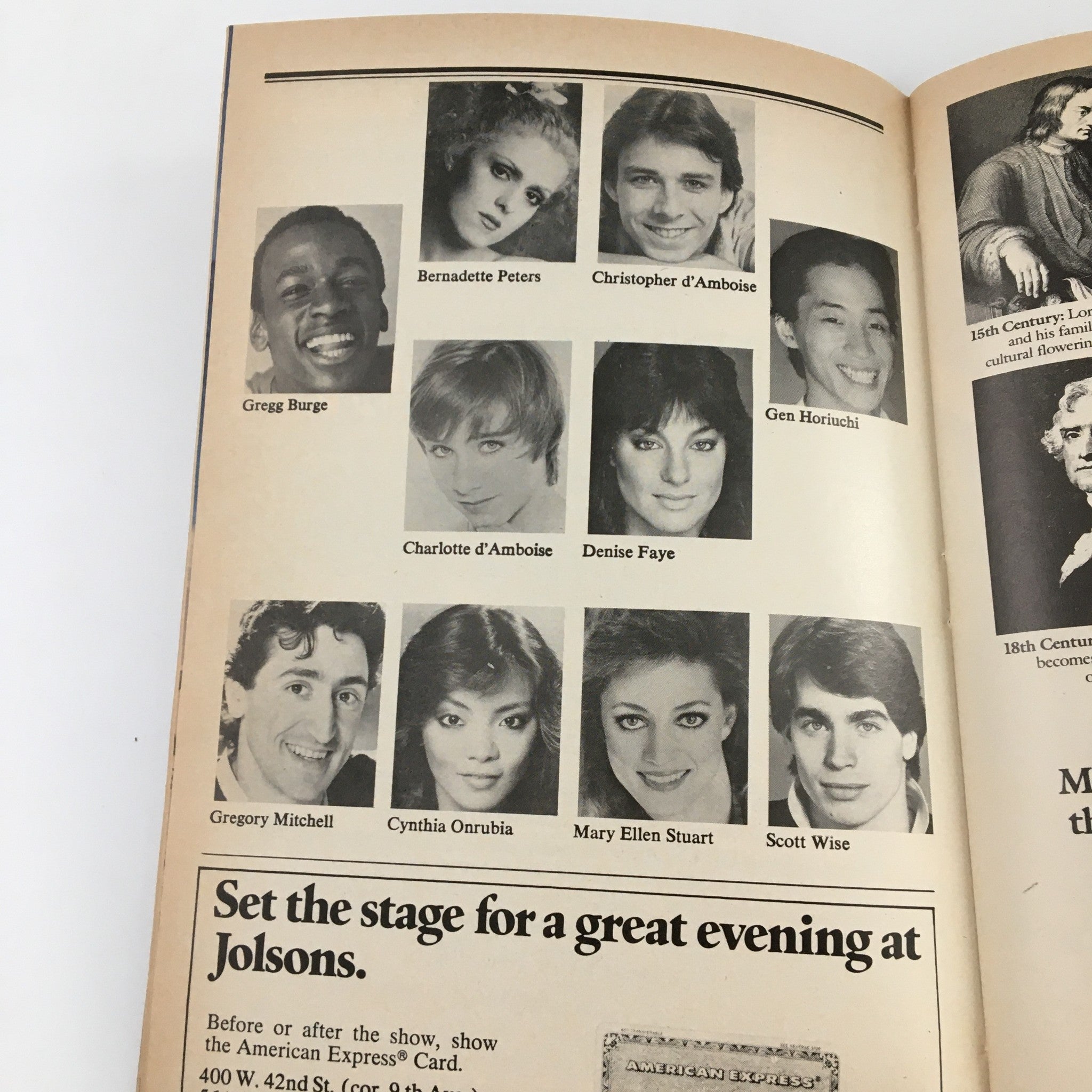 1985 Playbill Royal Theatre 'Song & Dance' Bernadette Petters, Denise Faye