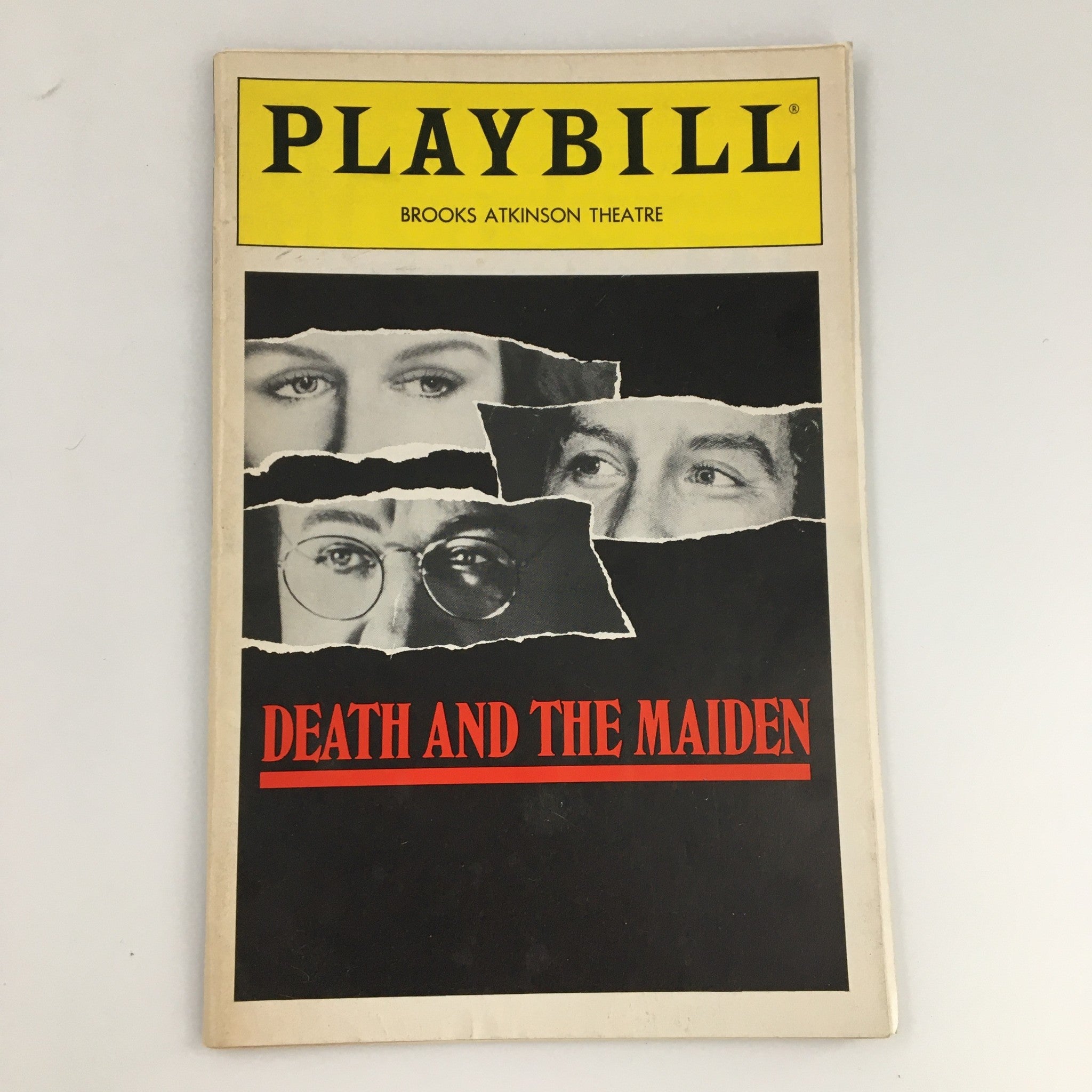 1992 Playbill Brooks Atkinson Theatre 'Death And The Maiden' Glenn Close