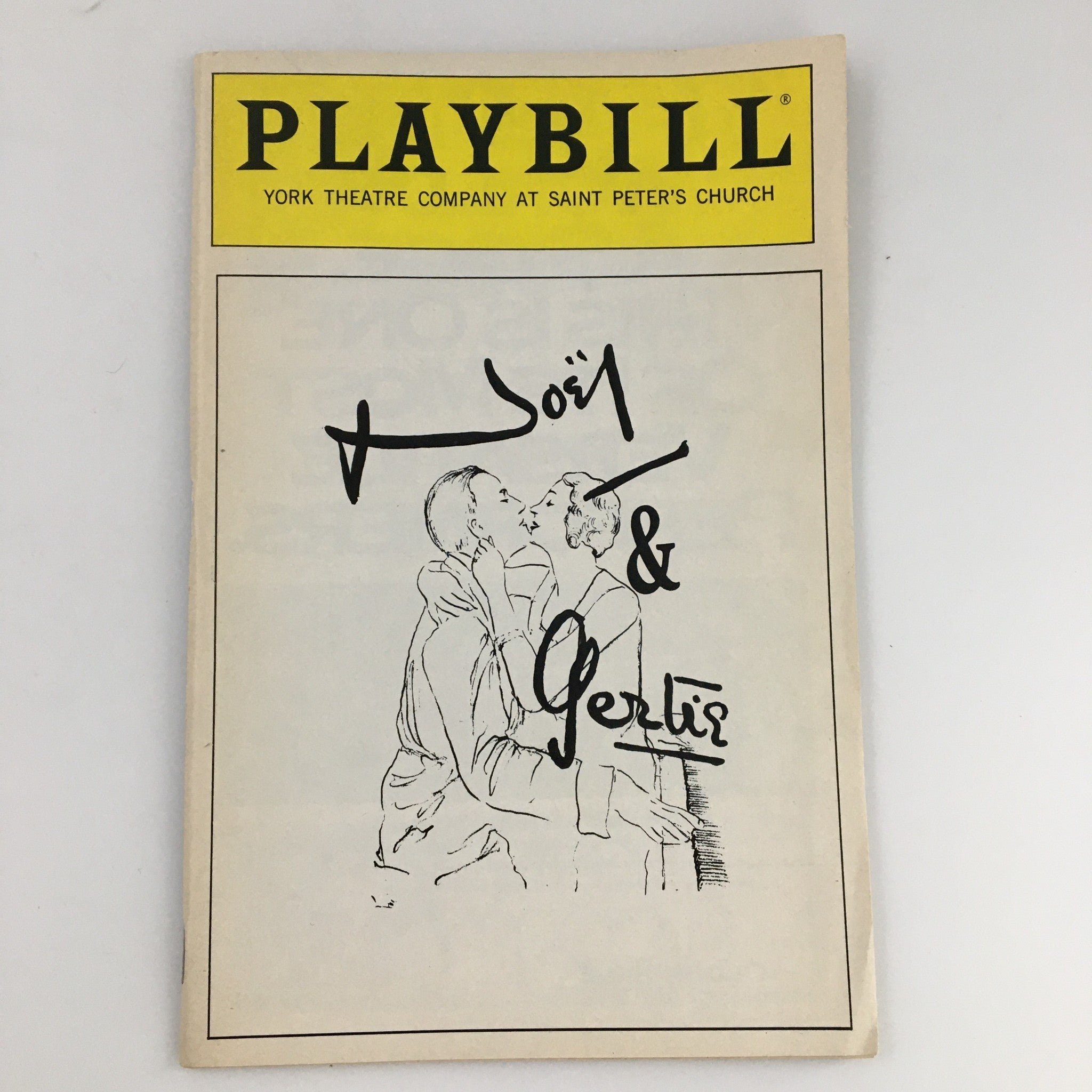 1992 Playbill York Theatre Company Noel & Gertie Jane Summerhays Michael Zaslow