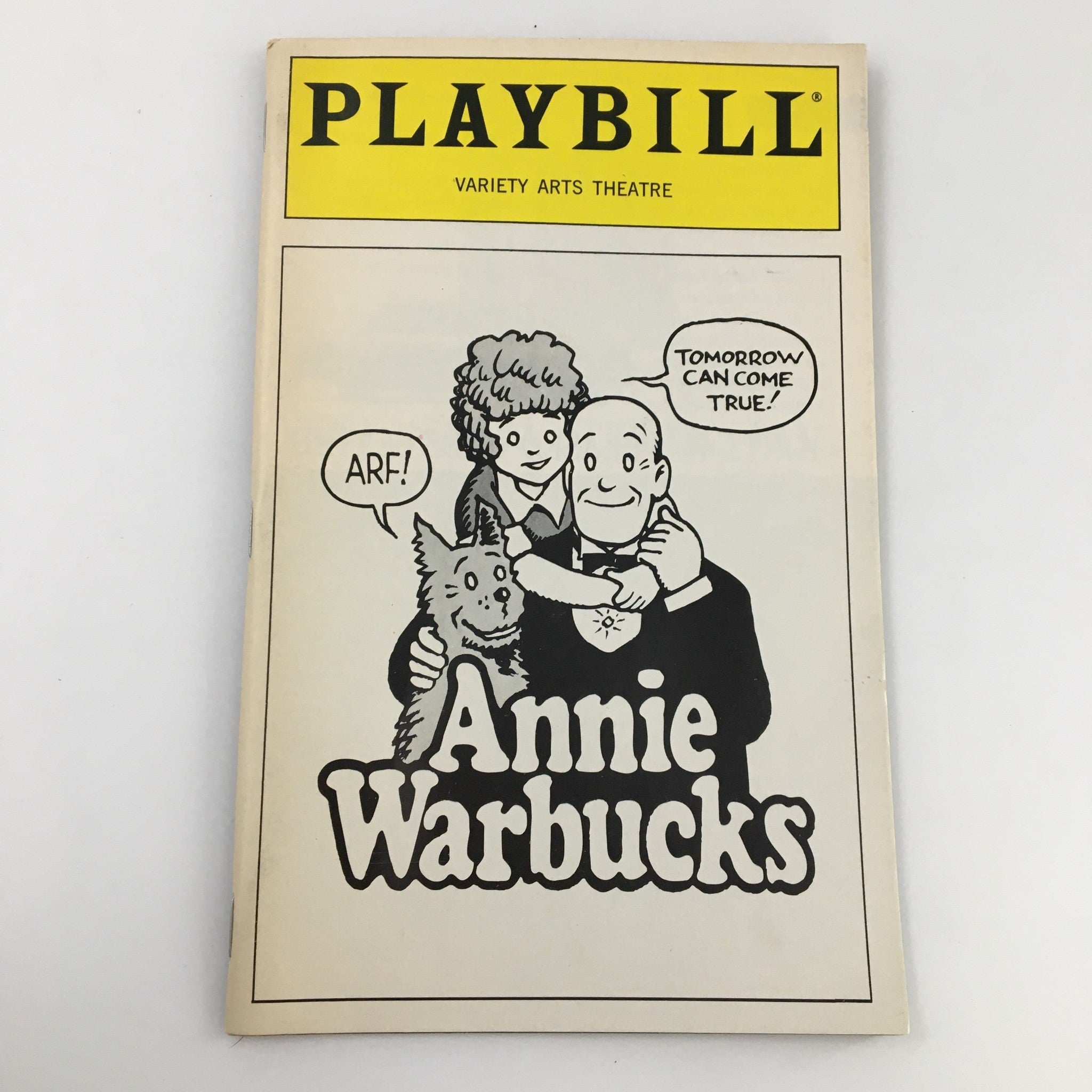 1993 Playbill Variety Arts Theatre Annie Warbucks Kathryn Zaremba Harve Presnell