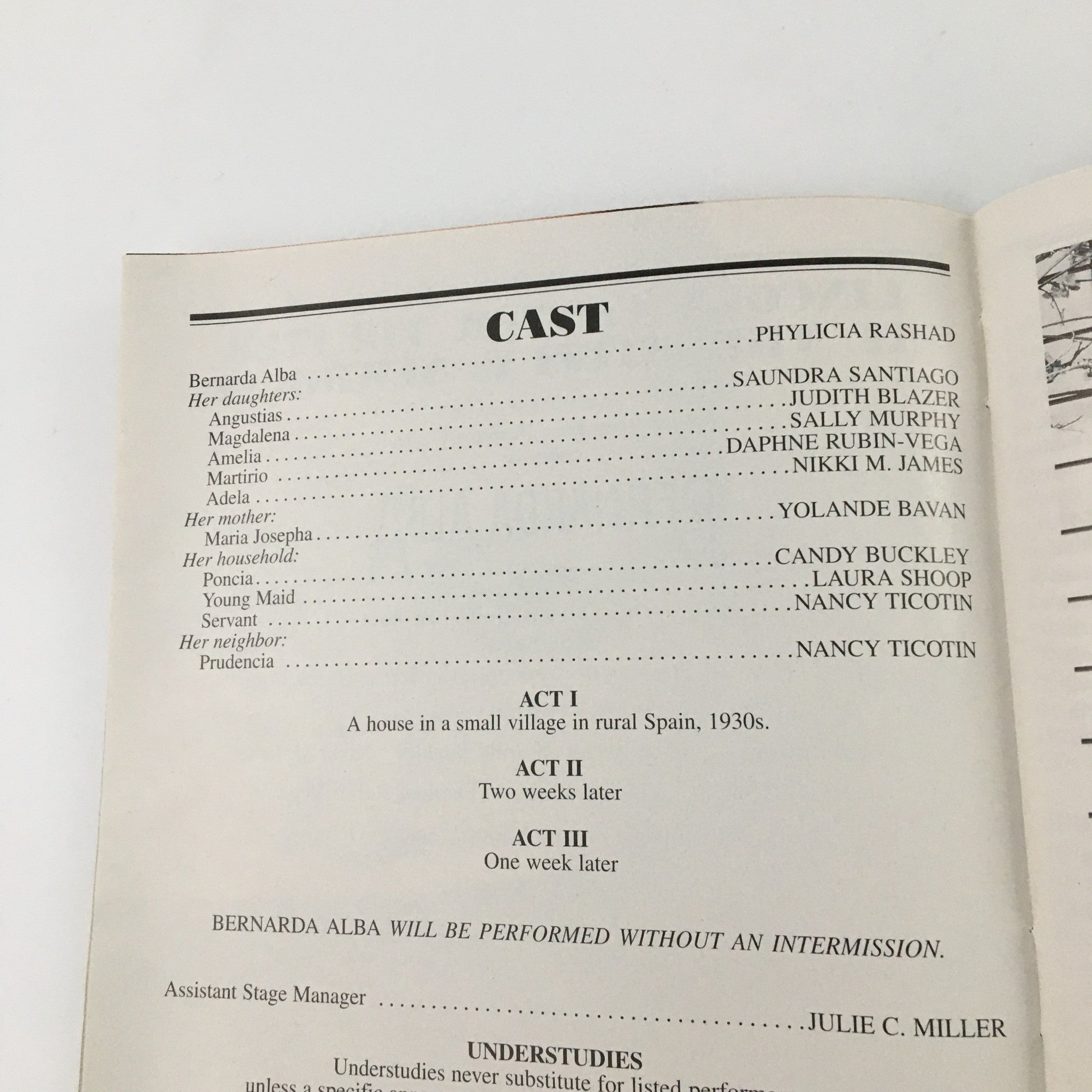 2006 Playbill Lincoln Center Theatre 'Bernarda Alba' Phylicia Rashad Nikki James