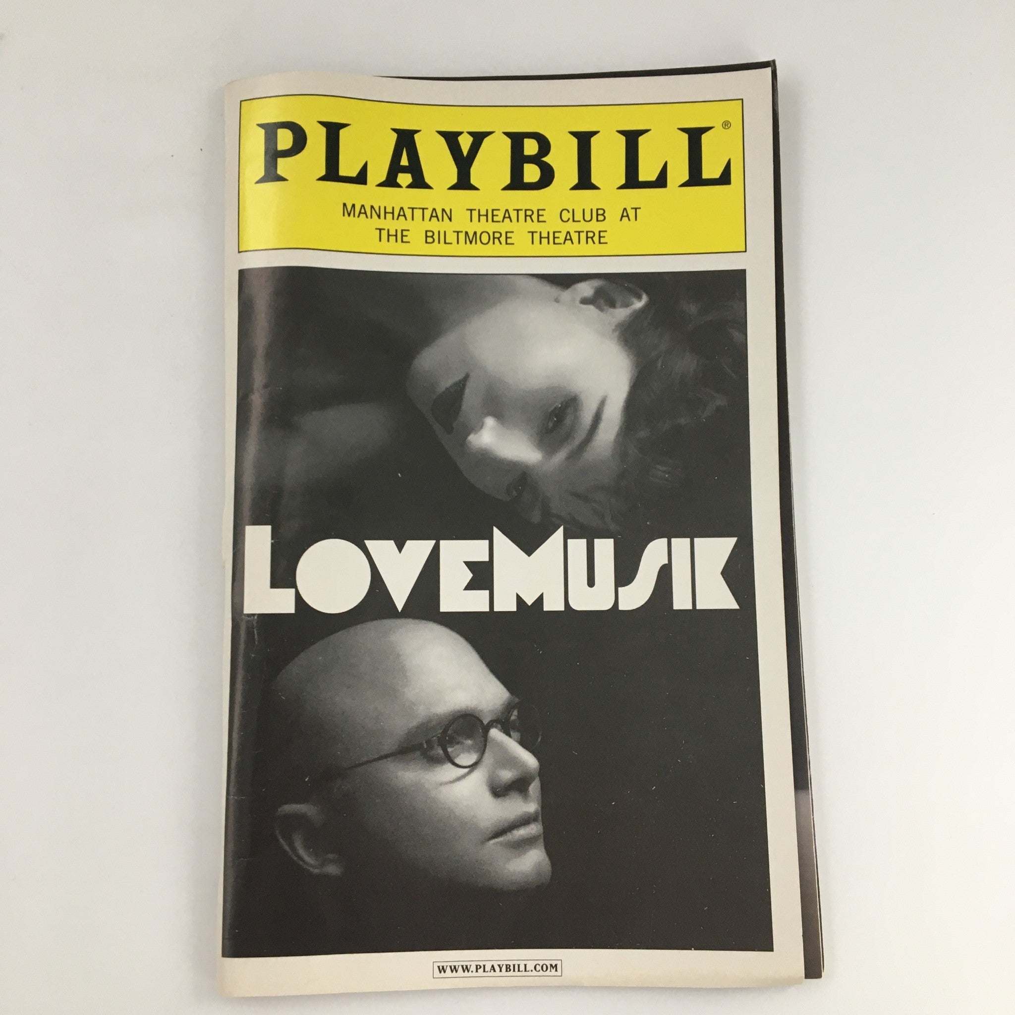 2007 Playbill Biltmore Theatre 'Lovemusik' Maxwell Anderson, Bertolt Brecht