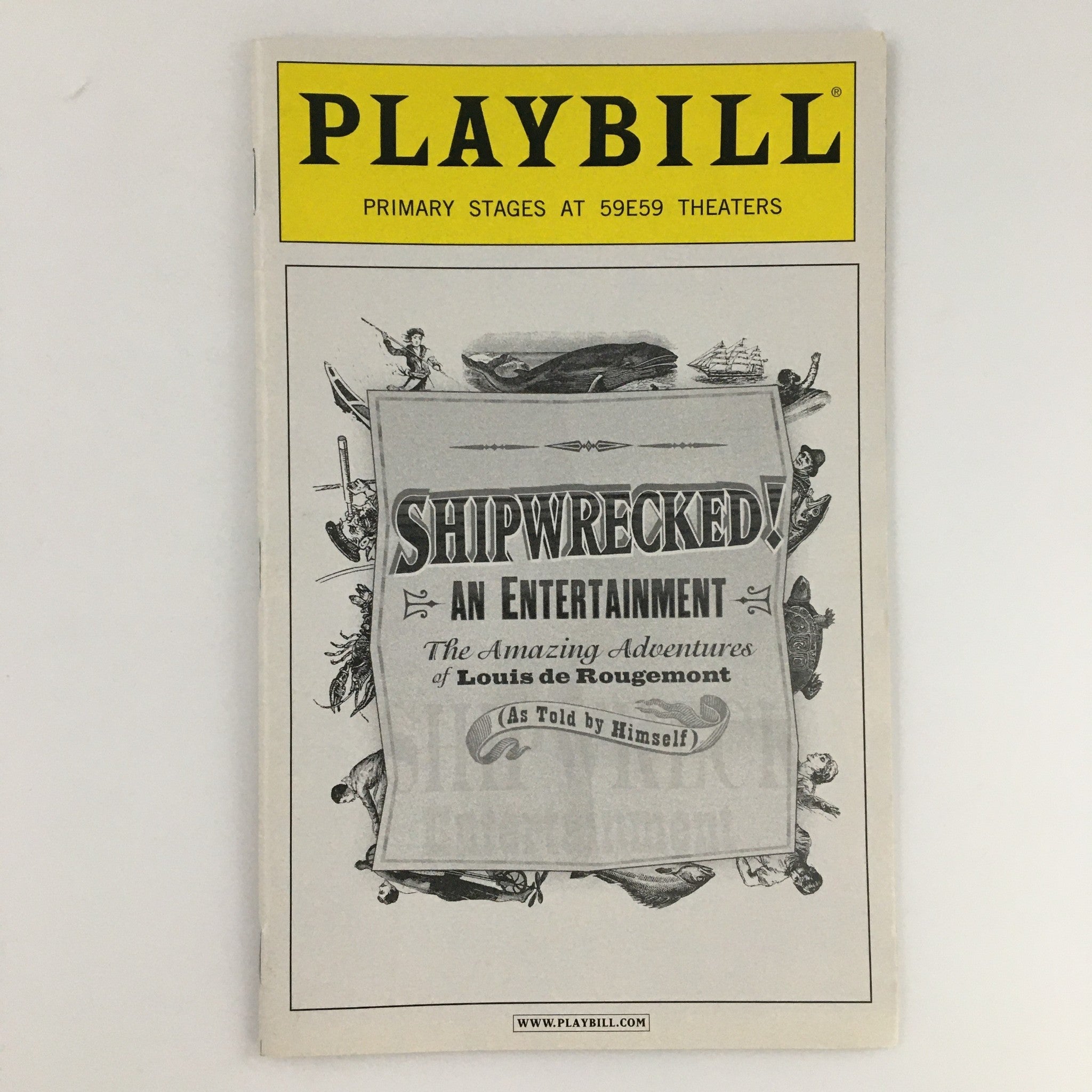 2009 Playbill 59E59 Theaters 'Shipwrecked' Jeremy Bob, Michael Countryman